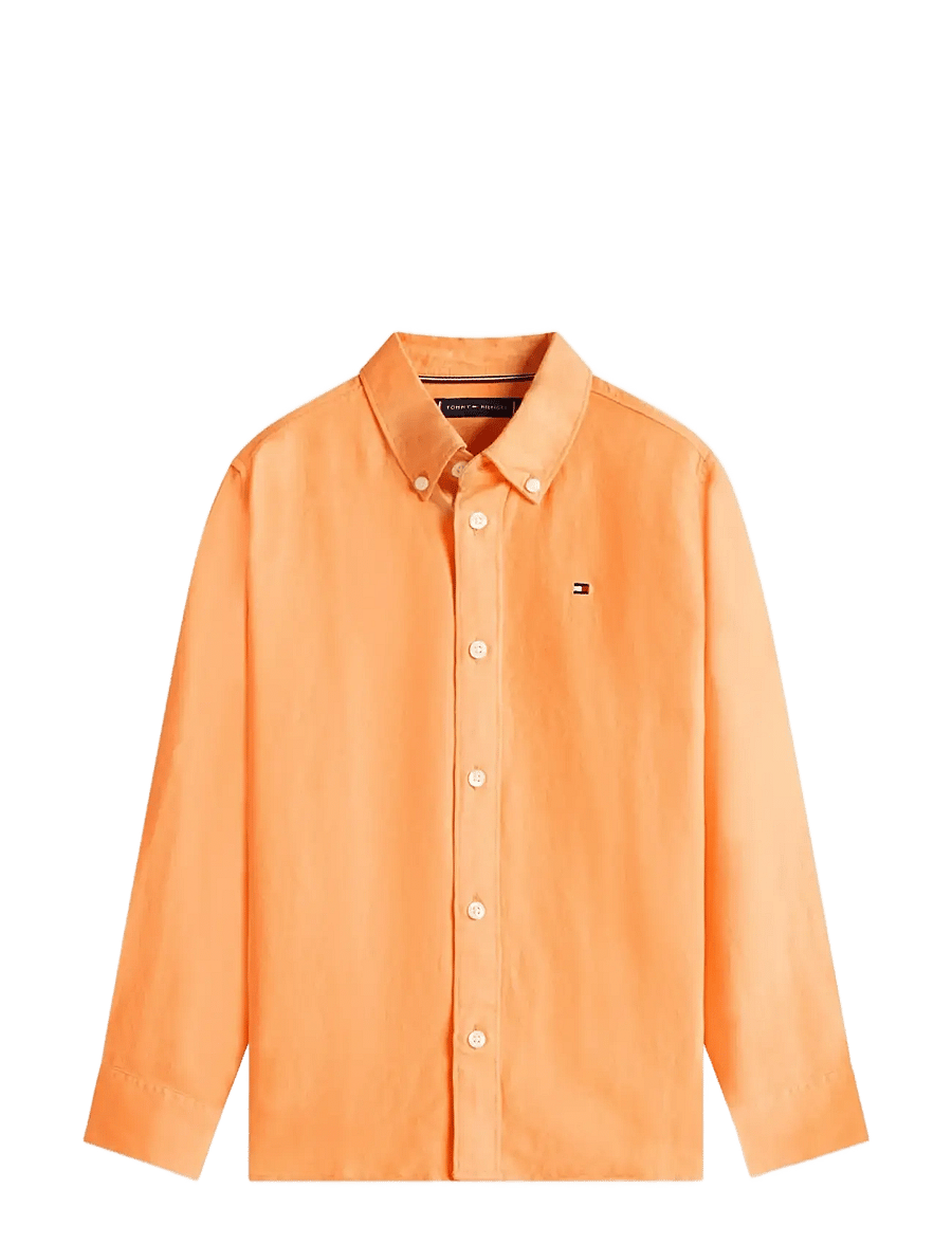 Tommy Hilfiger - LINEN BLEND RELAXED SHIRT LS - pikkade varrukatega särgid - faded sun kiss - 1