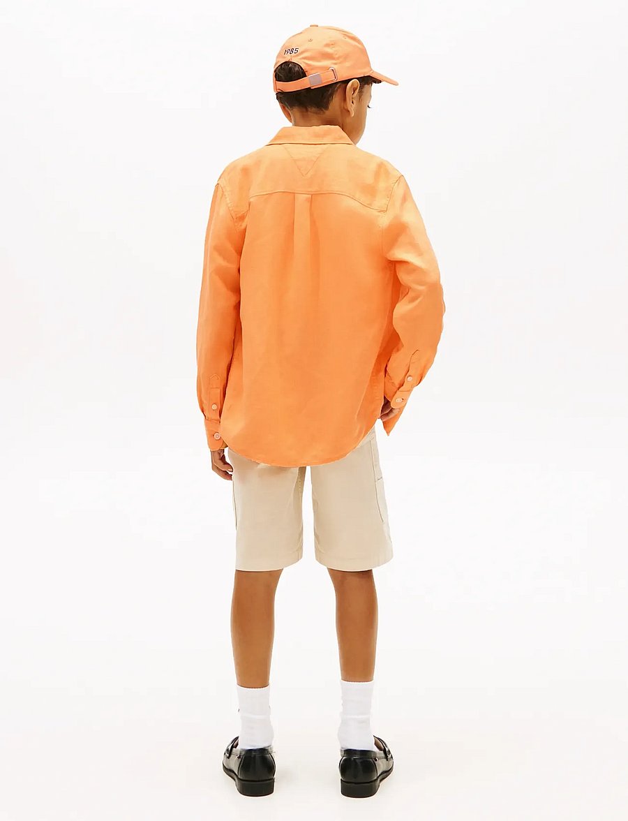 Tommy Hilfiger - LINEN BLEND RELAXED SHIRT LS - pikkade varrukatega särgid - faded sun kiss - 2
