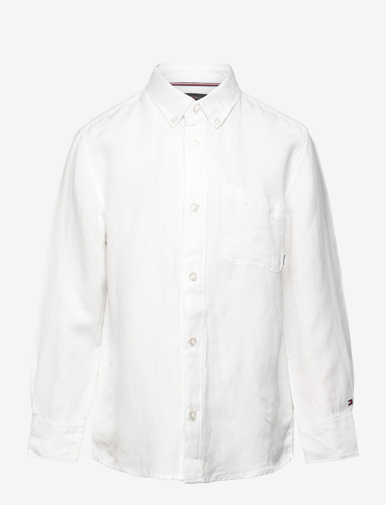 Tommy Hilfiger - LINEN BLEND RELAXED SHIRT LS - långärmade skjortor - white - 1