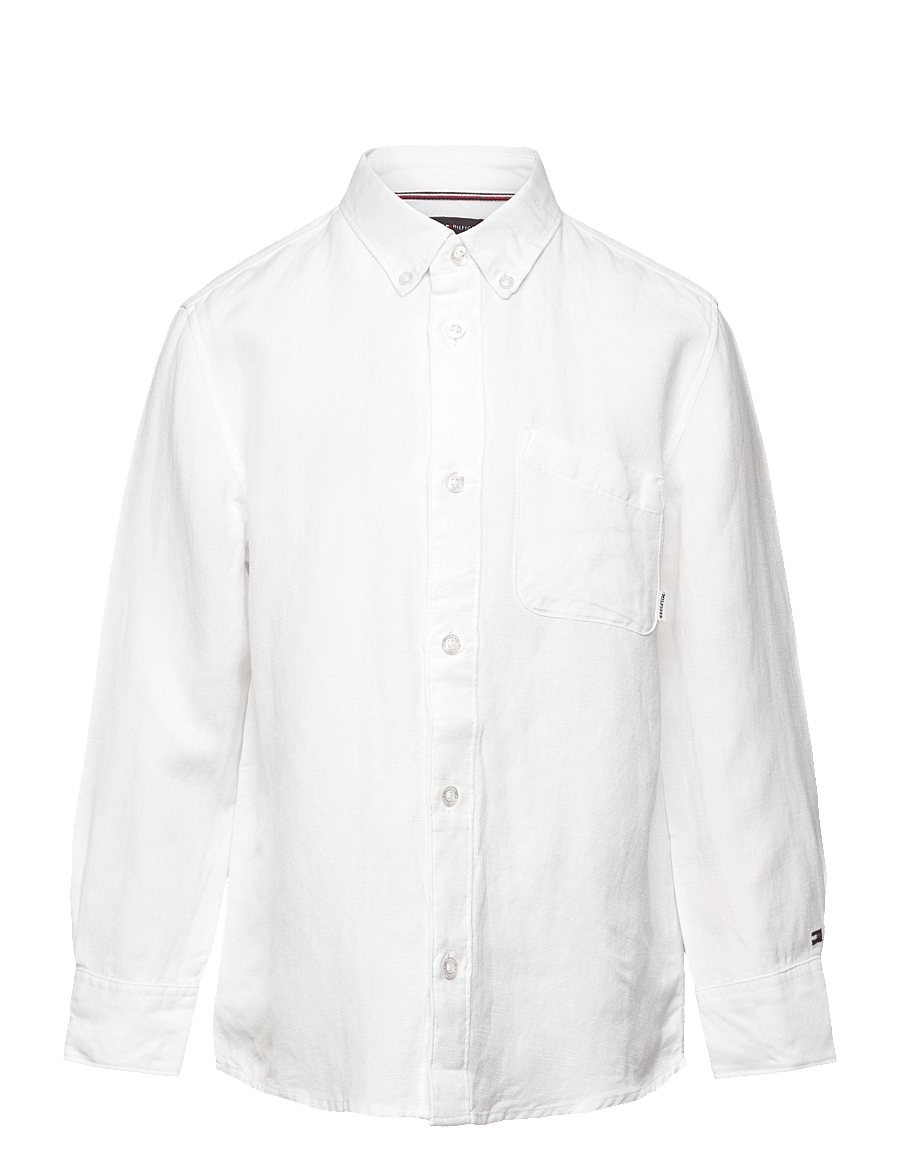 Tommy Hilfiger - LINEN BLEND RELAXED SHIRT LS - langærmede skjorter - white - 1