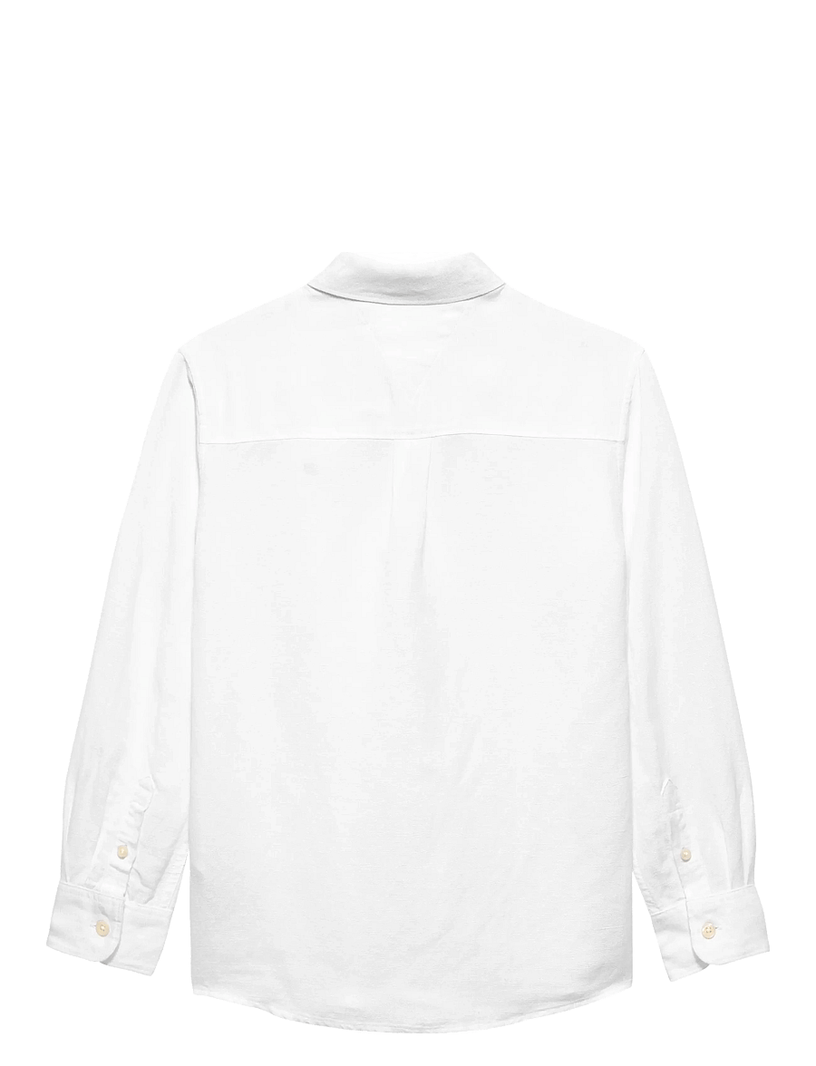 Tommy Hilfiger - LINEN BLEND RELAXED SHIRT LS - pikkade varrukatega särgid - white - 1