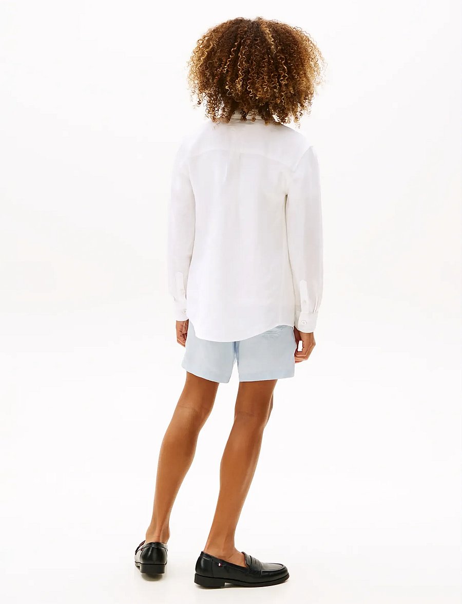 Tommy Hilfiger - LINEN BLEND RELAXED SHIRT LS - langærmede skjorter - white - 3