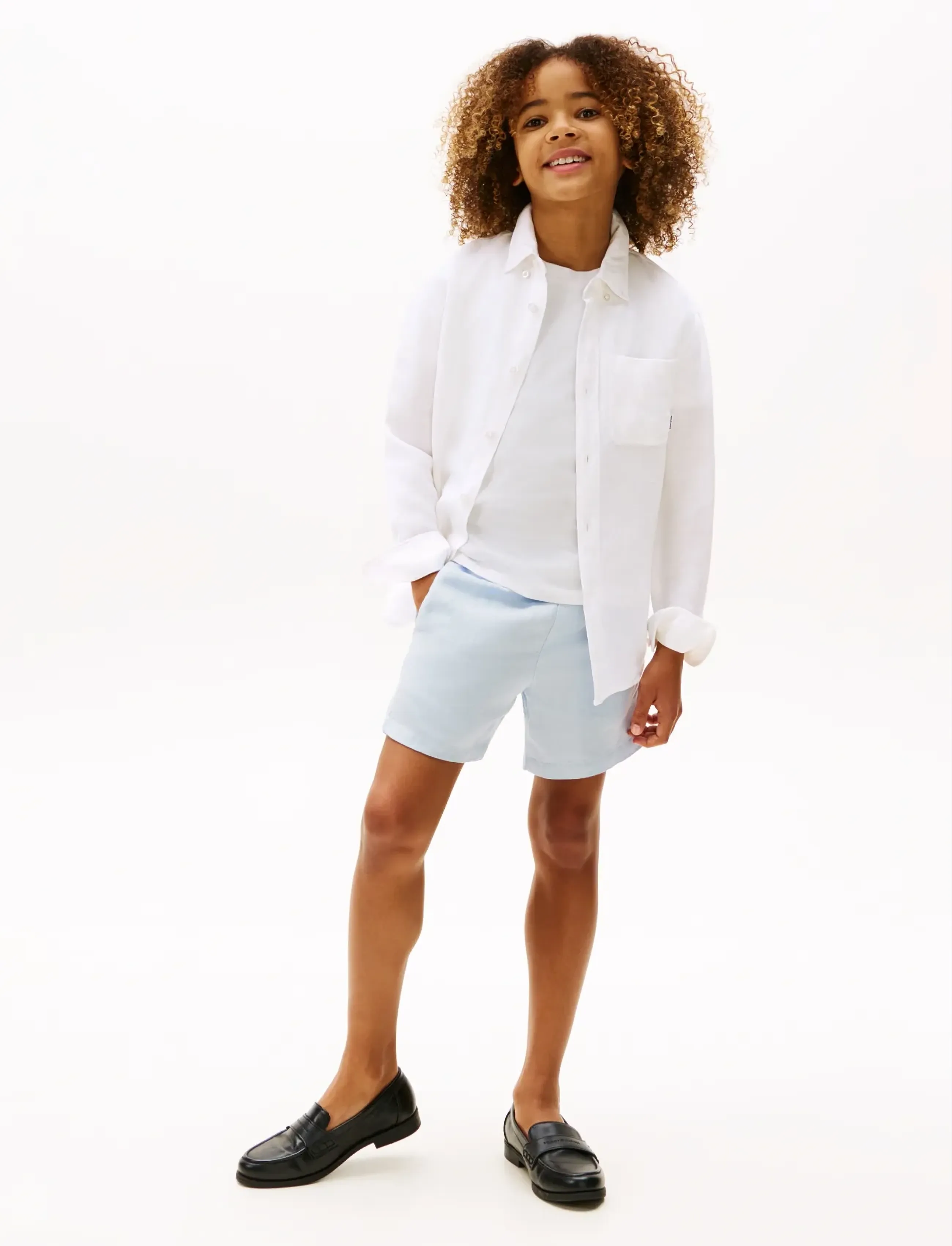 Tommy Hilfiger - LINEN BLEND RELAXED SHIRT LS - langærmede skjorter - white - 5