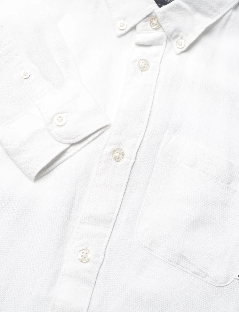 Tommy Hilfiger - LINEN BLEND RELAXED SHIRT LS - langärmlige hemden - white - 4