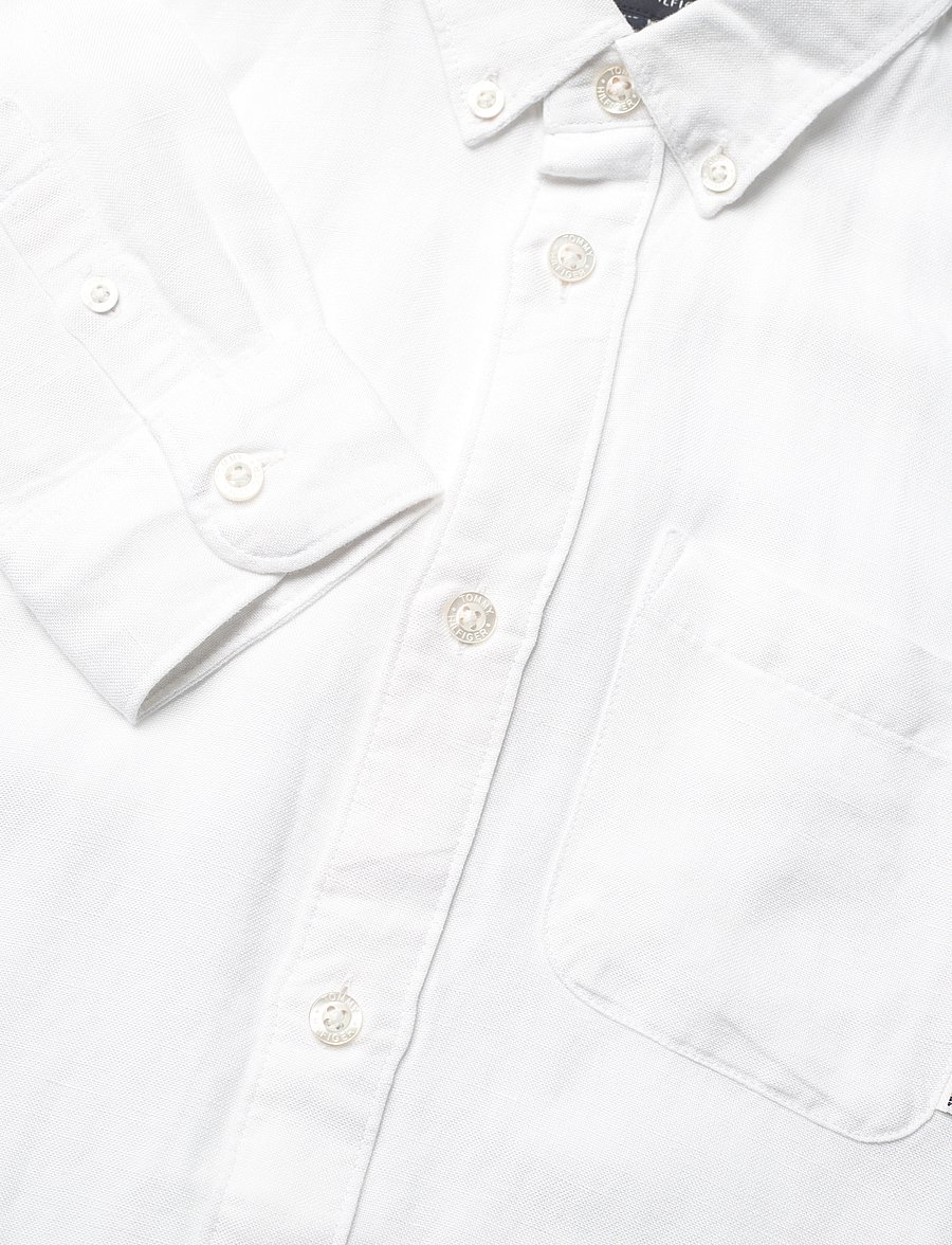 Tommy Hilfiger - LINEN BLEND RELAXED SHIRT LS - pikkade varrukatega särgid - white - 2