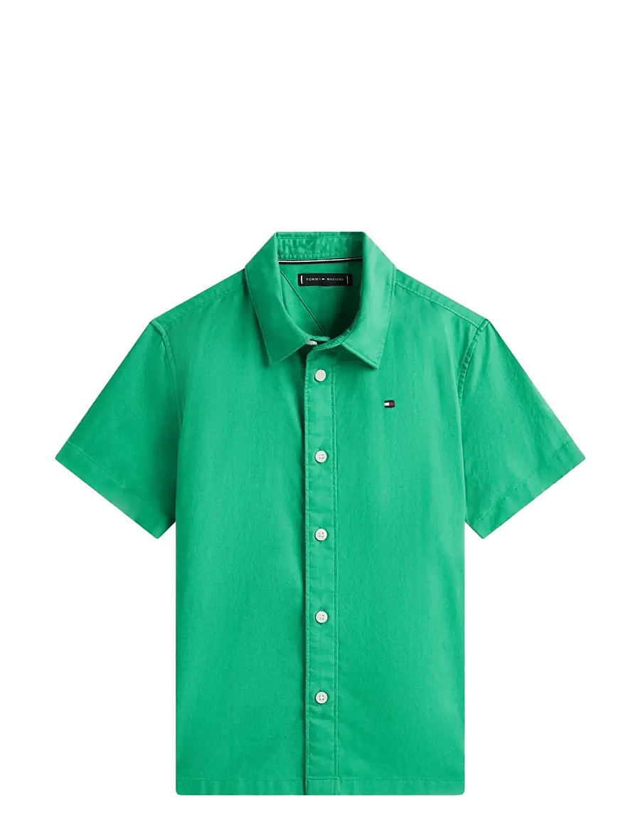 Tommy Hilfiger - STRETCH OXFORD SHIRT SS - kurzärmlige hemden - bahama green - 1