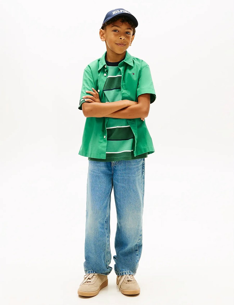 Tommy Hilfiger - STRETCH OXFORD SHIRT SS - kurzärmlige hemden - bahama green - 3