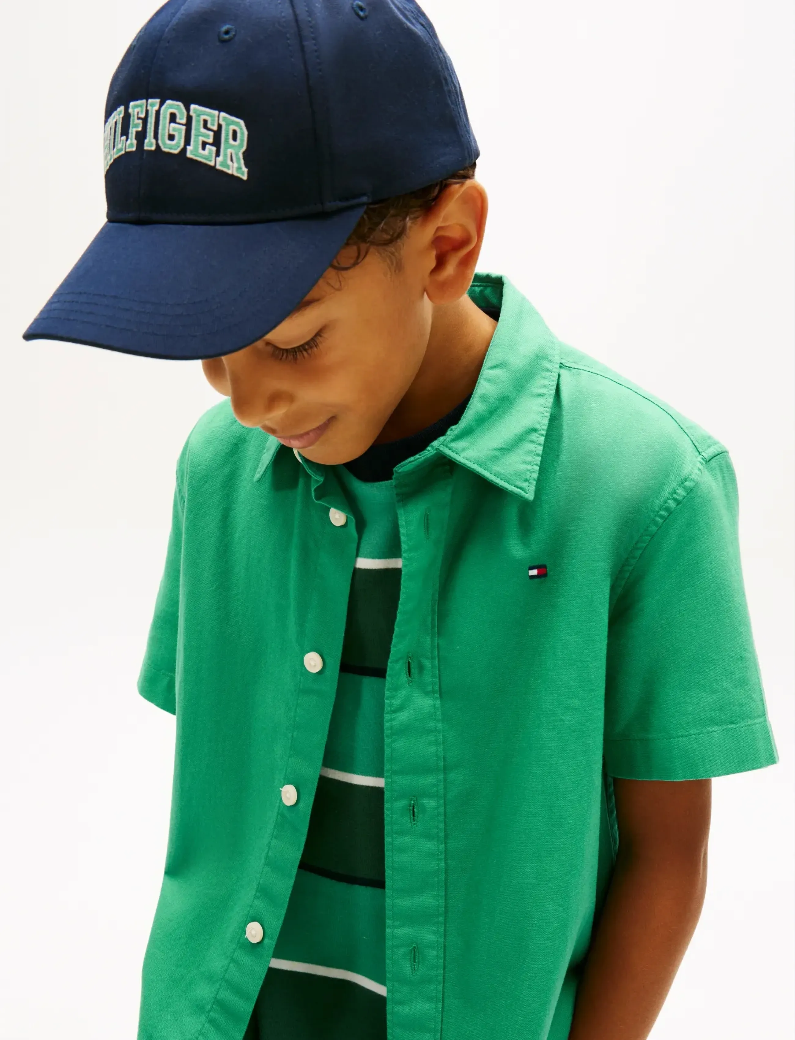 Tommy Hilfiger - STRETCH OXFORD SHIRT SS - short-sleeved shirts - bahama green - 4