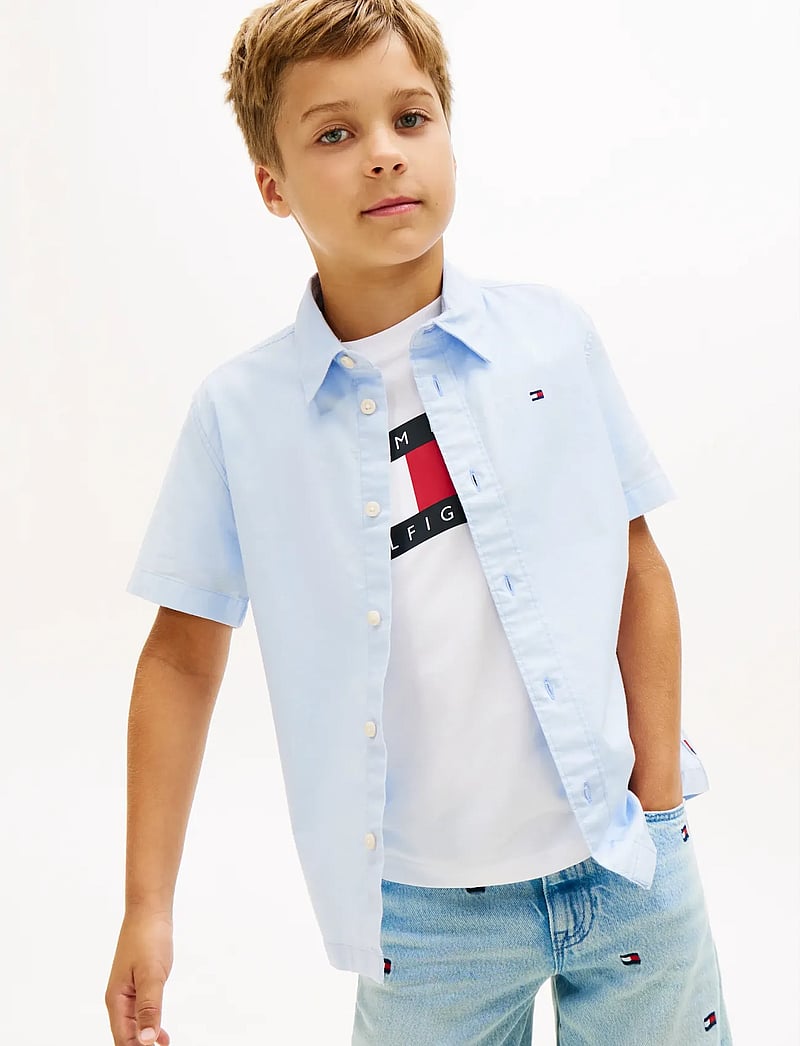 Tommy Hilfiger - STRETCH OXFORD SHIRT SS - koszule z krótkim rękawem - sweet blue - 0