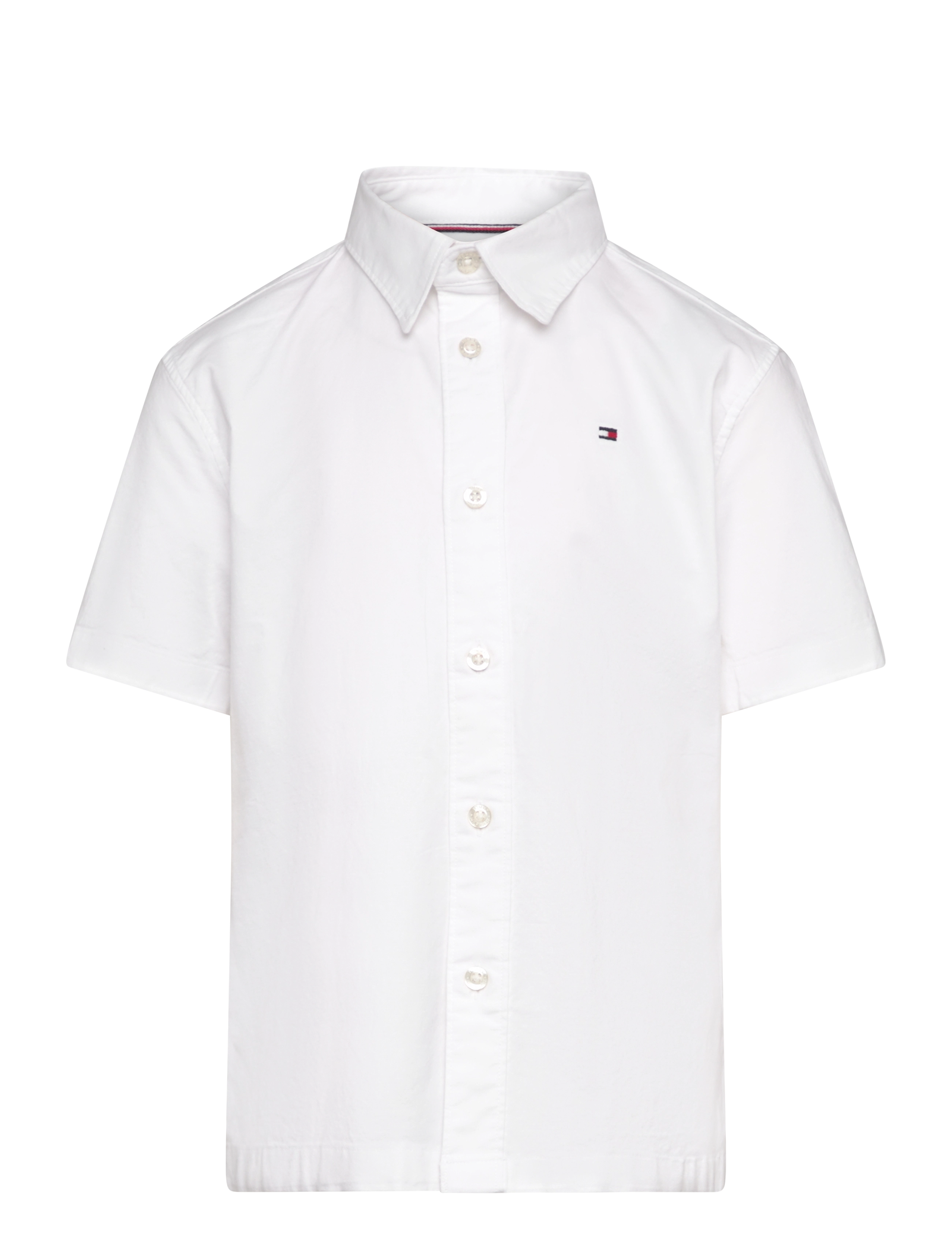 Tommy Hilfiger STRETCH OXFORD SHIRT SS - Tøj - WHITE / white