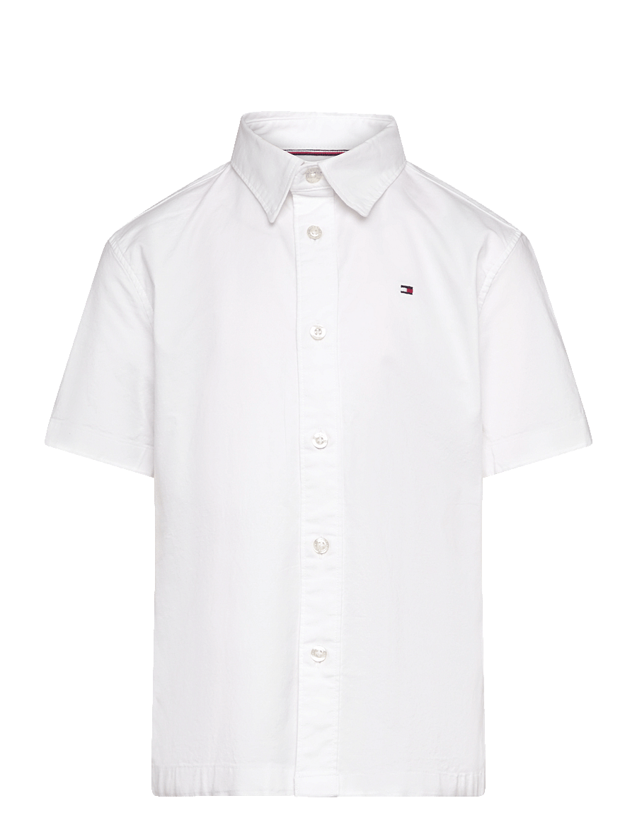 Tommy Hilfiger - STRETCH OXFORD SHIRT SS - kurzärmlige hemden - white - 1