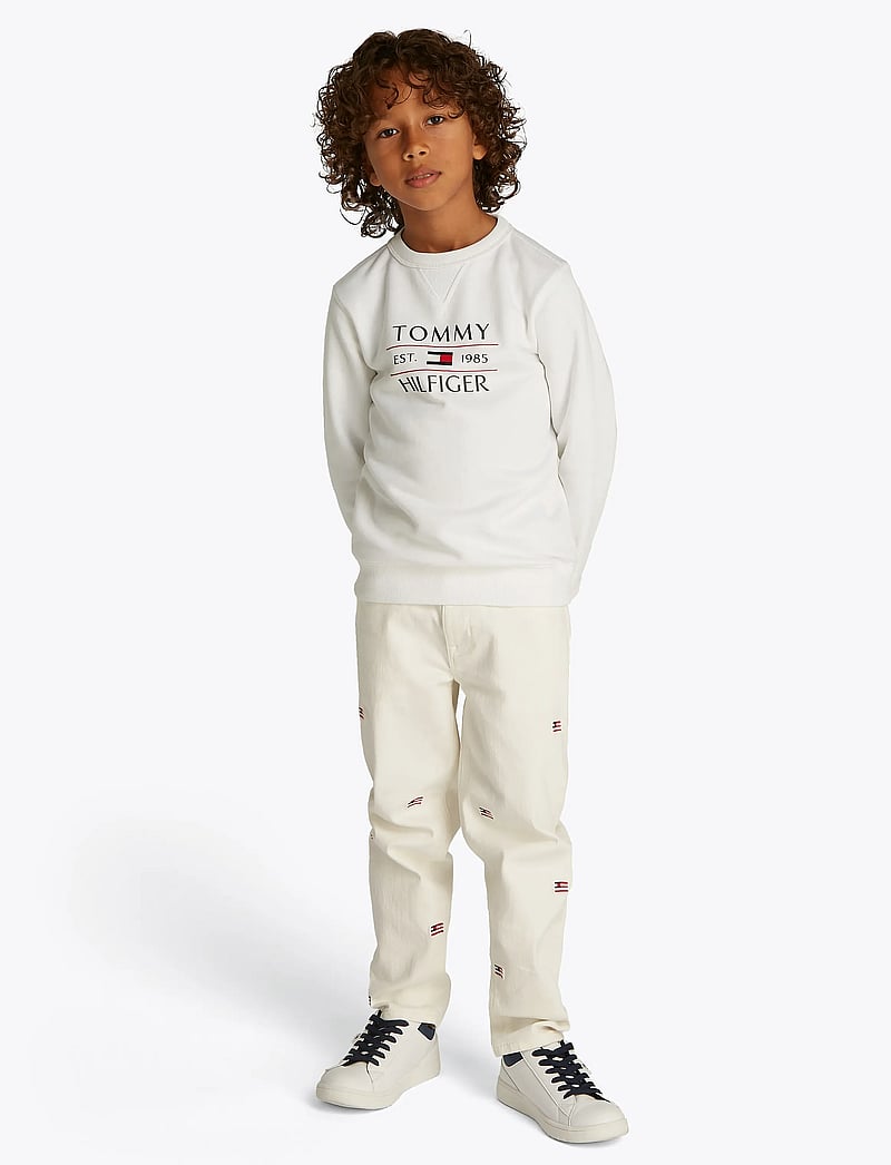 Tommy Hilfiger - TOMMY FLAG HILFIGER SWEATSHIRT - sweatshirts - white - 0
