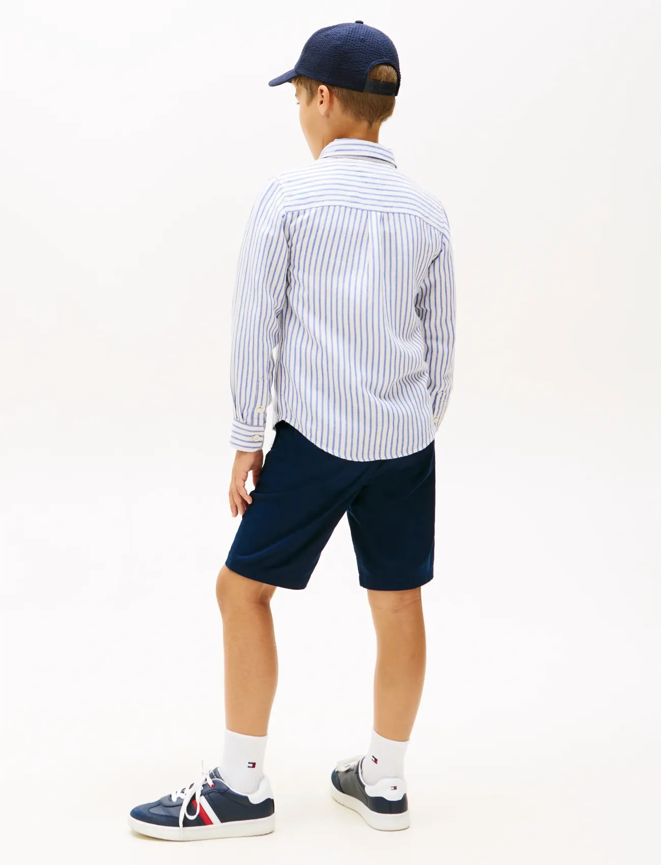 Tommy Hilfiger - LINEN BLEND STRIPED SHIRT LS - overhemden met lange mouwen - empire blue stripe - 2