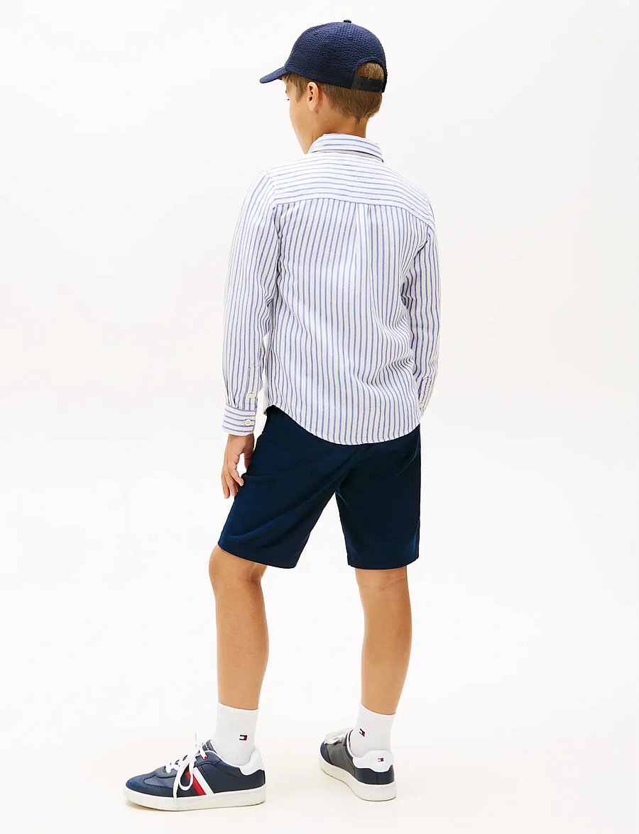 Tommy Hilfiger - LINEN BLEND STRIPED SHIRT LS - overhemden met lange mouwen - empire blue stripe - 2
