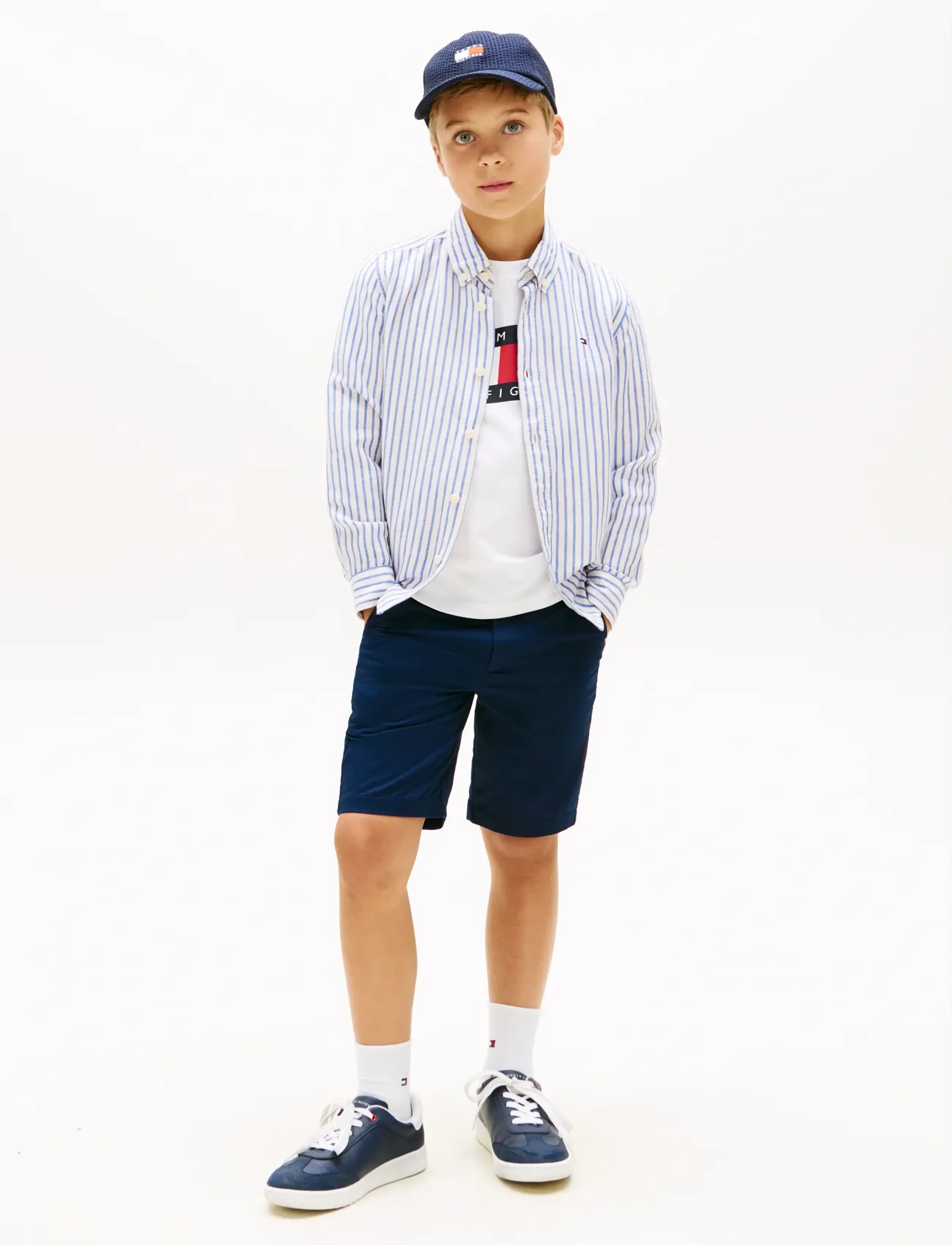 Tommy Hilfiger - LINEN BLEND STRIPED SHIRT LS - overhemden met lange mouwen - empire blue stripe - 3