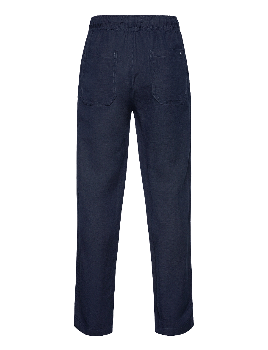 Tommy Hilfiger - LINEN VISCOSE PANT - leinen-kleidung - dark night navy - 2