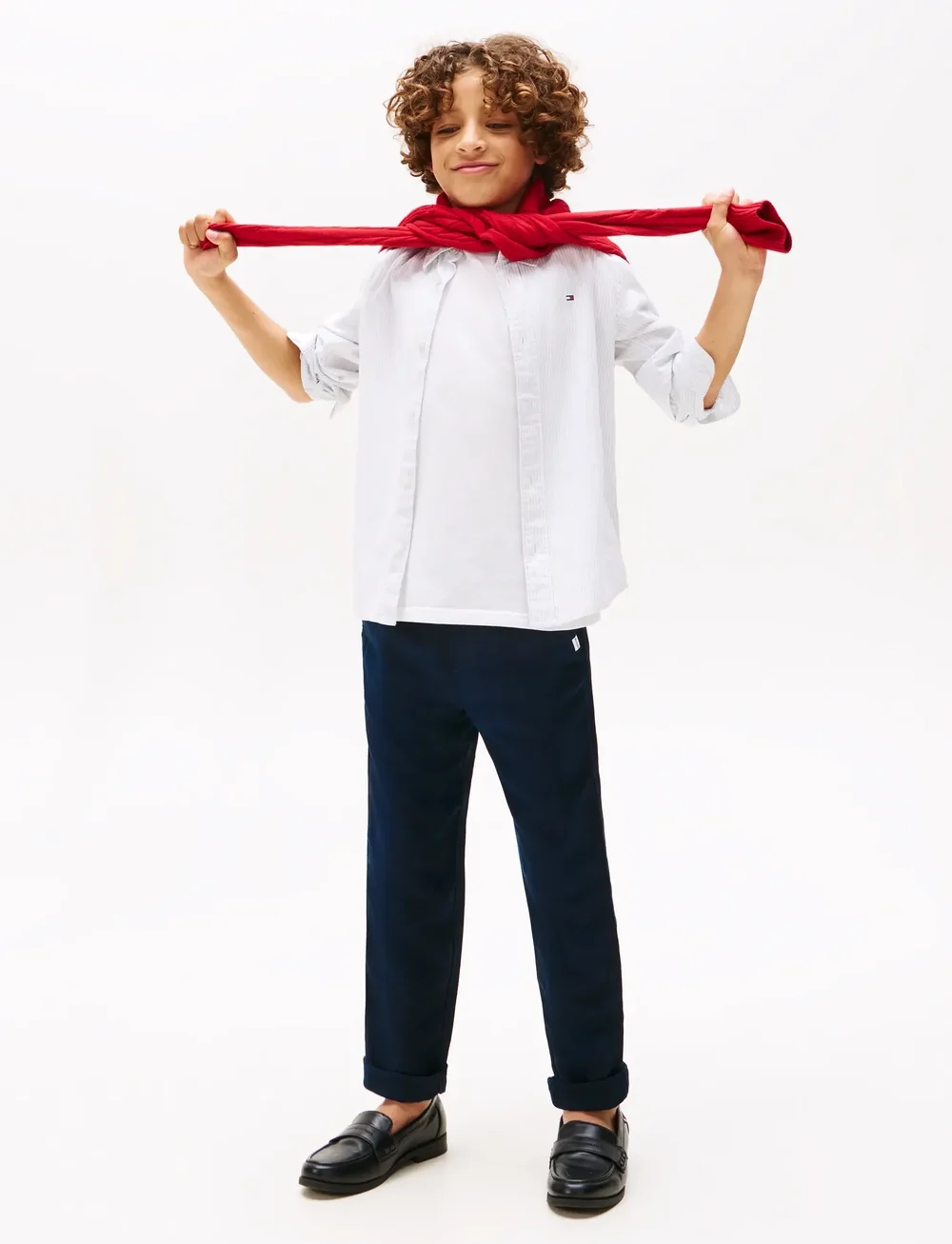 Tommy Hilfiger - RELAXED LINEN VISCOSE PANT - leinen-kleidung - dark night navy - 0