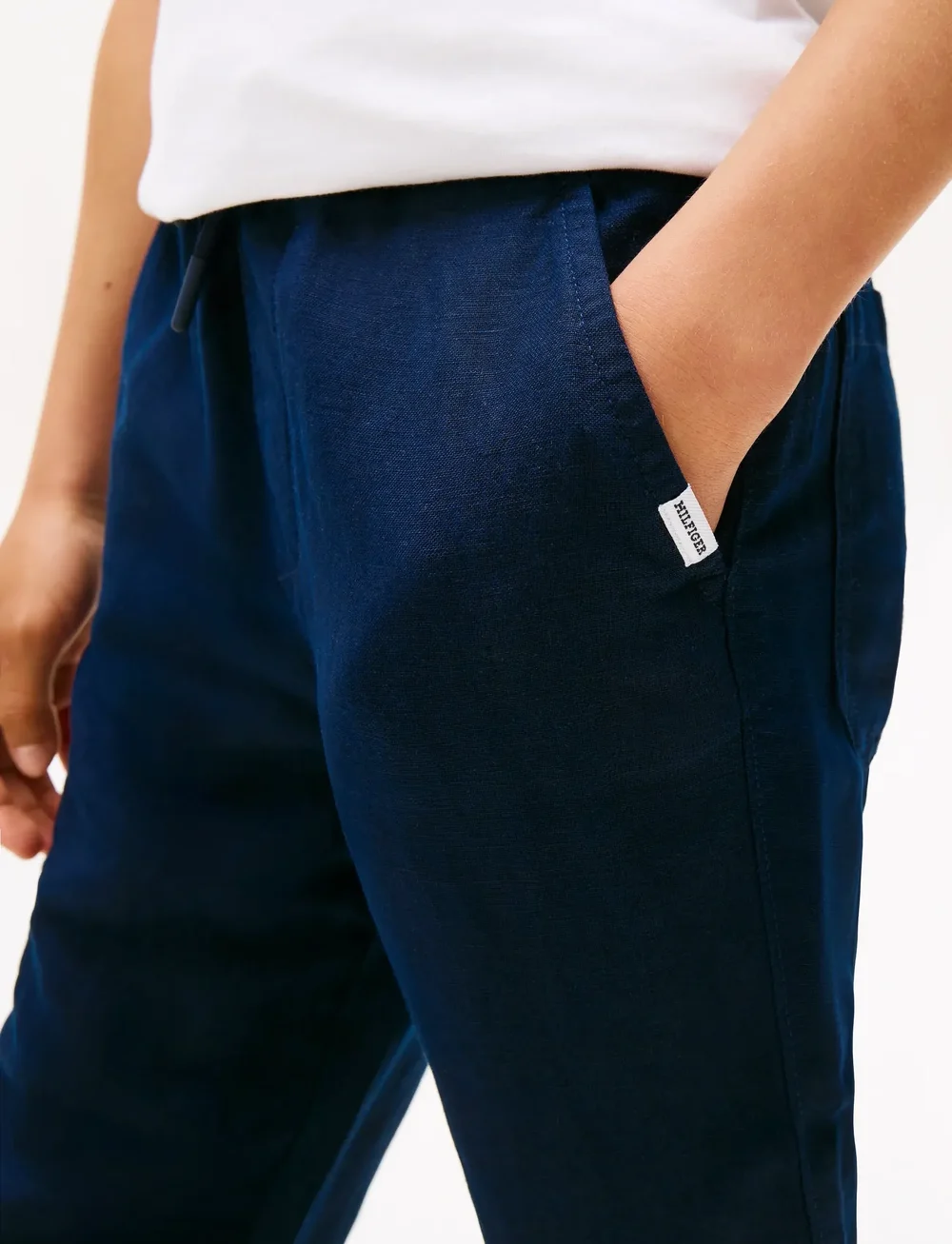 Tommy Hilfiger - RELAXED LINEN VISCOSE PANT - leinen-kleidung - dark night navy - 4