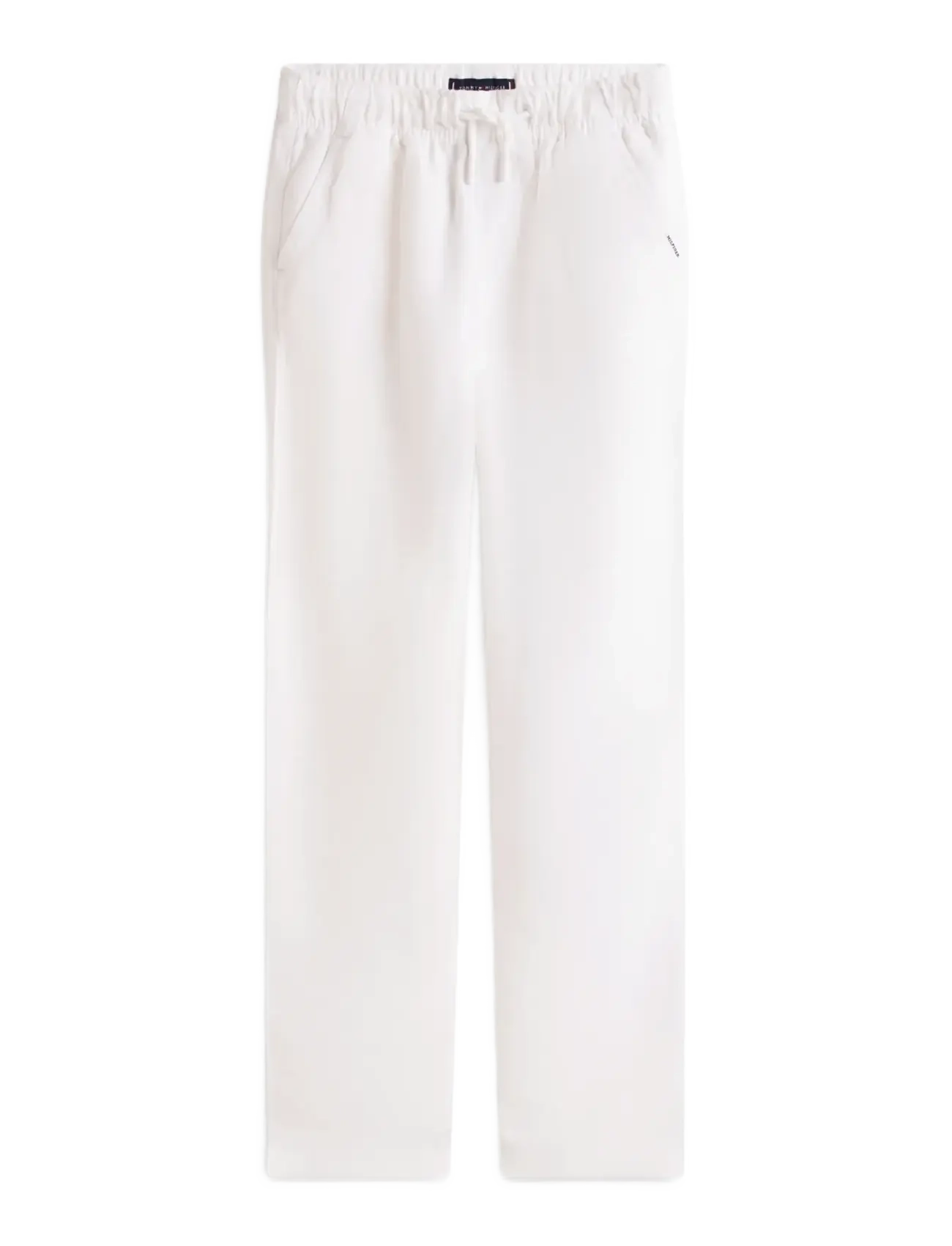 TOMMY HILFIGER Relaxed Linen Viscose Hose Weiß - 128 - Kinder