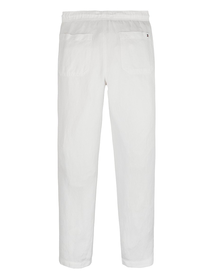 Tommy Hilfiger - LINEN VISCOSE PANT - linane riietus - white - 2