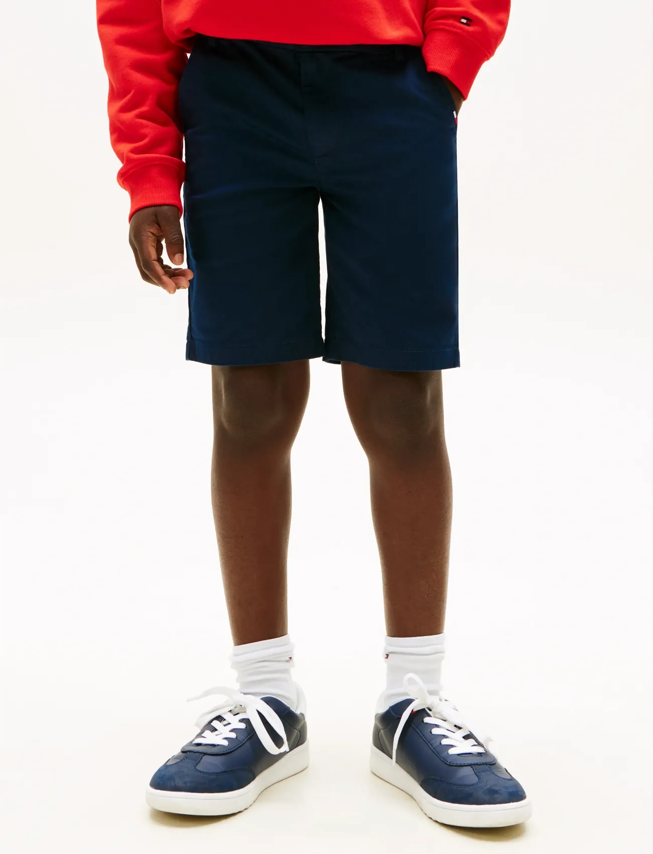 Tommy Hilfiger 1985 Chino Short, 128, Unterteile, Marineblau - Shorts, Kinder