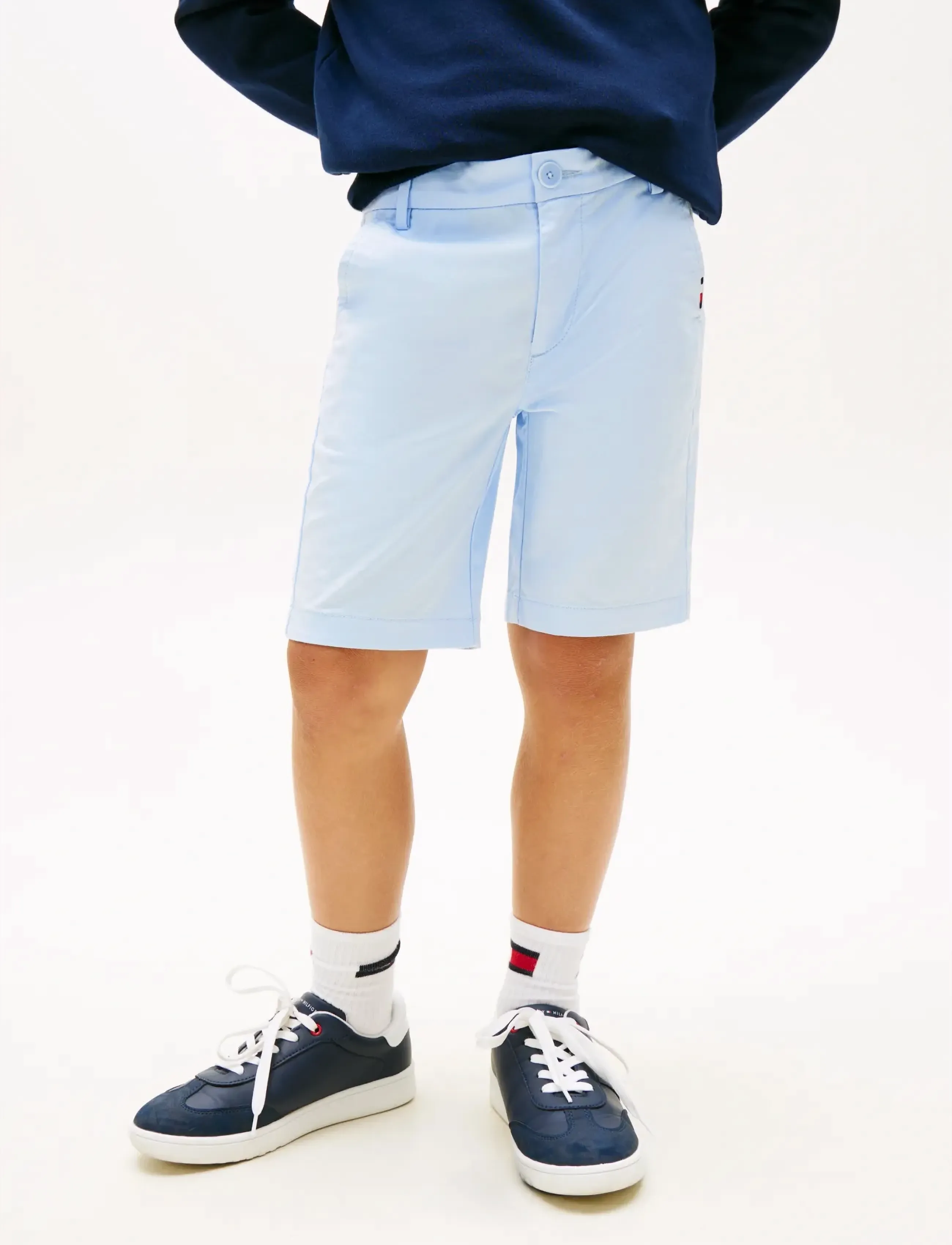 Tommy Hilfiger 1985 Chino Short, 140, Unterteile, Blau - Shorts, Kinder