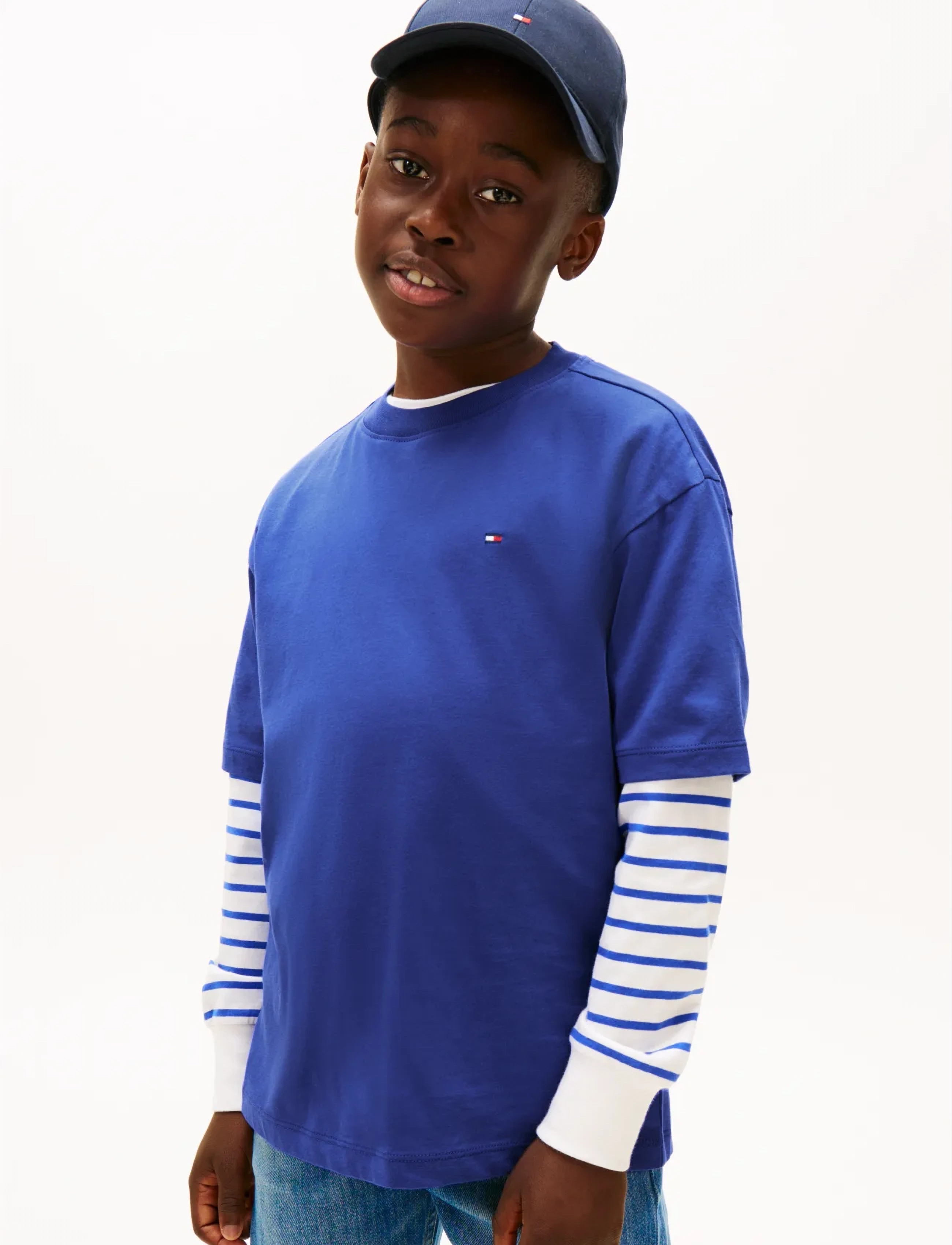 Tommy Hilfiger Essential Archive Fit Tee Ss, Børn, Essentiel T-Shirt, Blå, Str: 128
