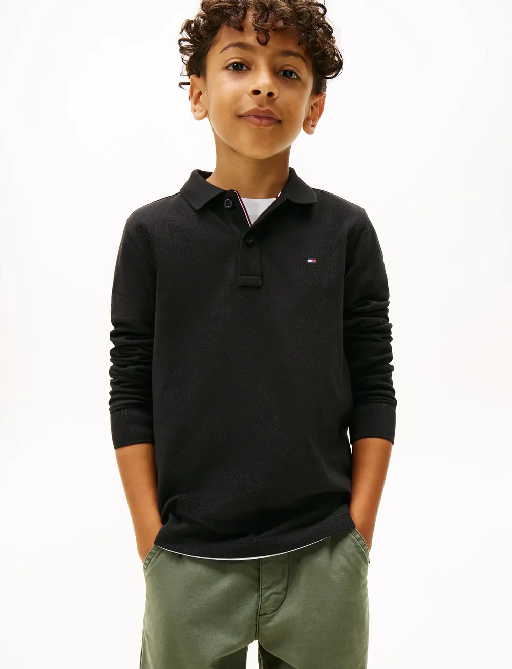 Tommy Hilfiger - REG POLO LS - langärmelig poloshirt - black - 0
