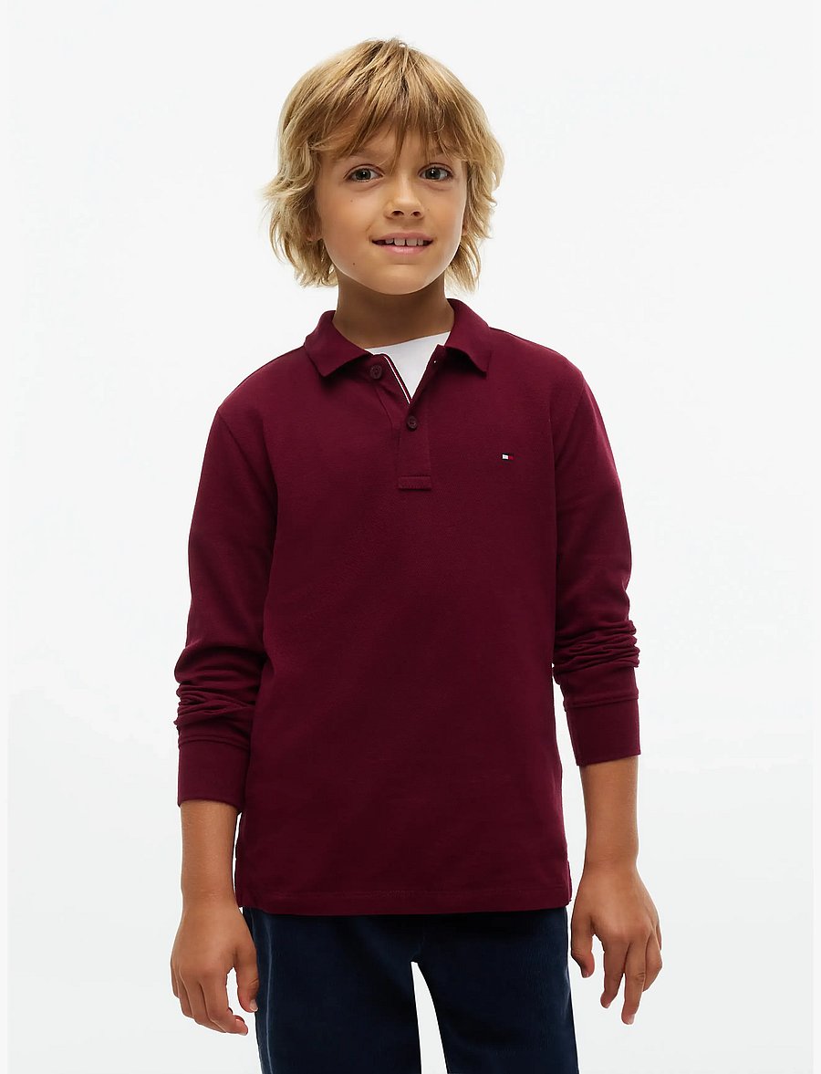 Tommy Hilfiger - REG POLO LS - långärmade pikéer - burgundy - 0