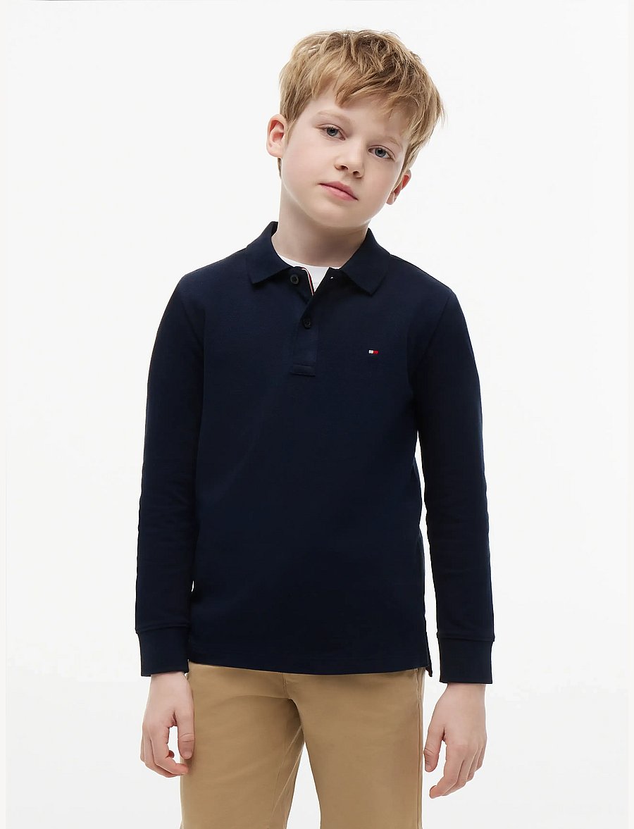 Tommy Hilfiger - REG POLO LS - pikkade varrukatega polod - dark night navy - 0
