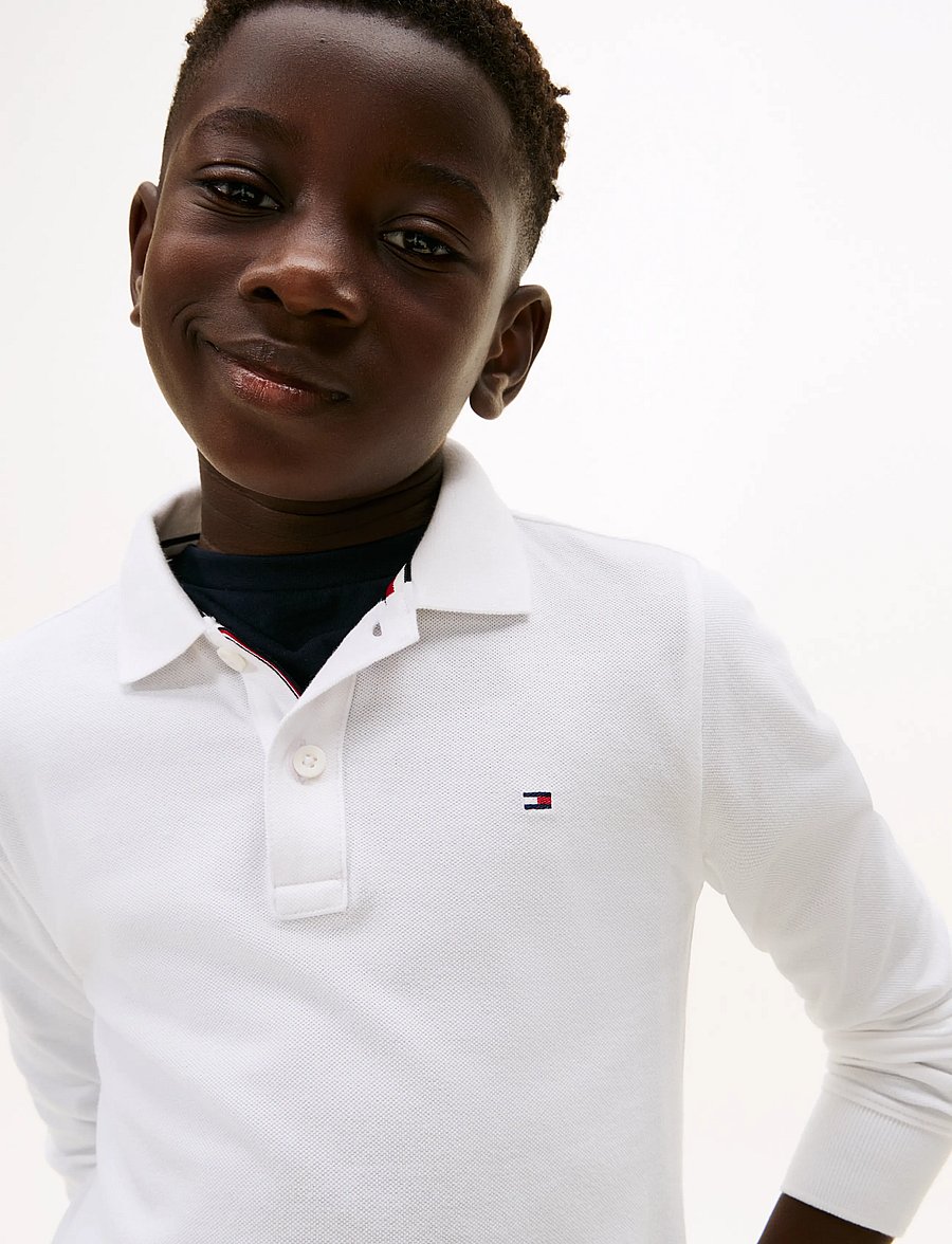 Tommy Hilfiger - REG POLO LS - långärmade pikéer - white - 2