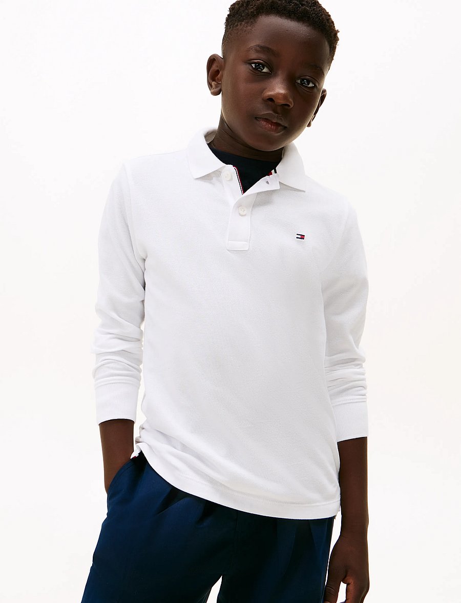 Tommy Hilfiger - REG POLO LS - långärmade pikéer - white - 3