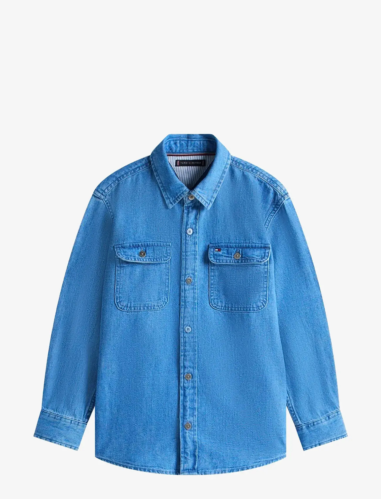 Tommy Hilfiger - MID BLUE DENIM SHIRT LS - långärmade skjortor - denim medium blue - 1
