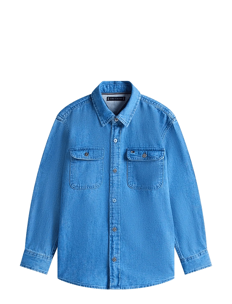 Tommy Hilfiger - MID BLUE DENIM SHIRT LS - långärmade skjortor - denim medium blue - 1