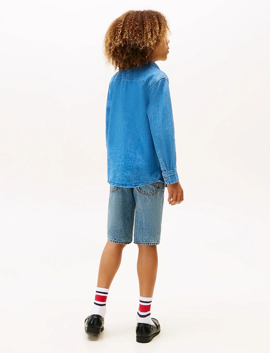 Tommy Hilfiger - MID BLUE DENIM SHIRT LS - langärmlige hemden - denim medium blue - 3