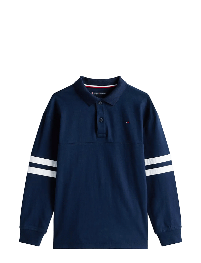 Tommy Hilfiger - TH MIXED GRAPHIC POLO LS - long-sleeved polos - dark night navy - 1