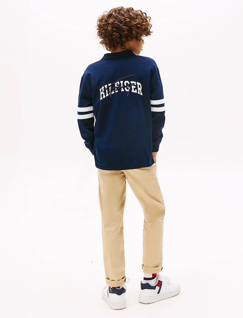 Tommy Hilfiger - TH MIXED GRAPHIC POLO LS - long-sleeved polos - dark night navy - 3