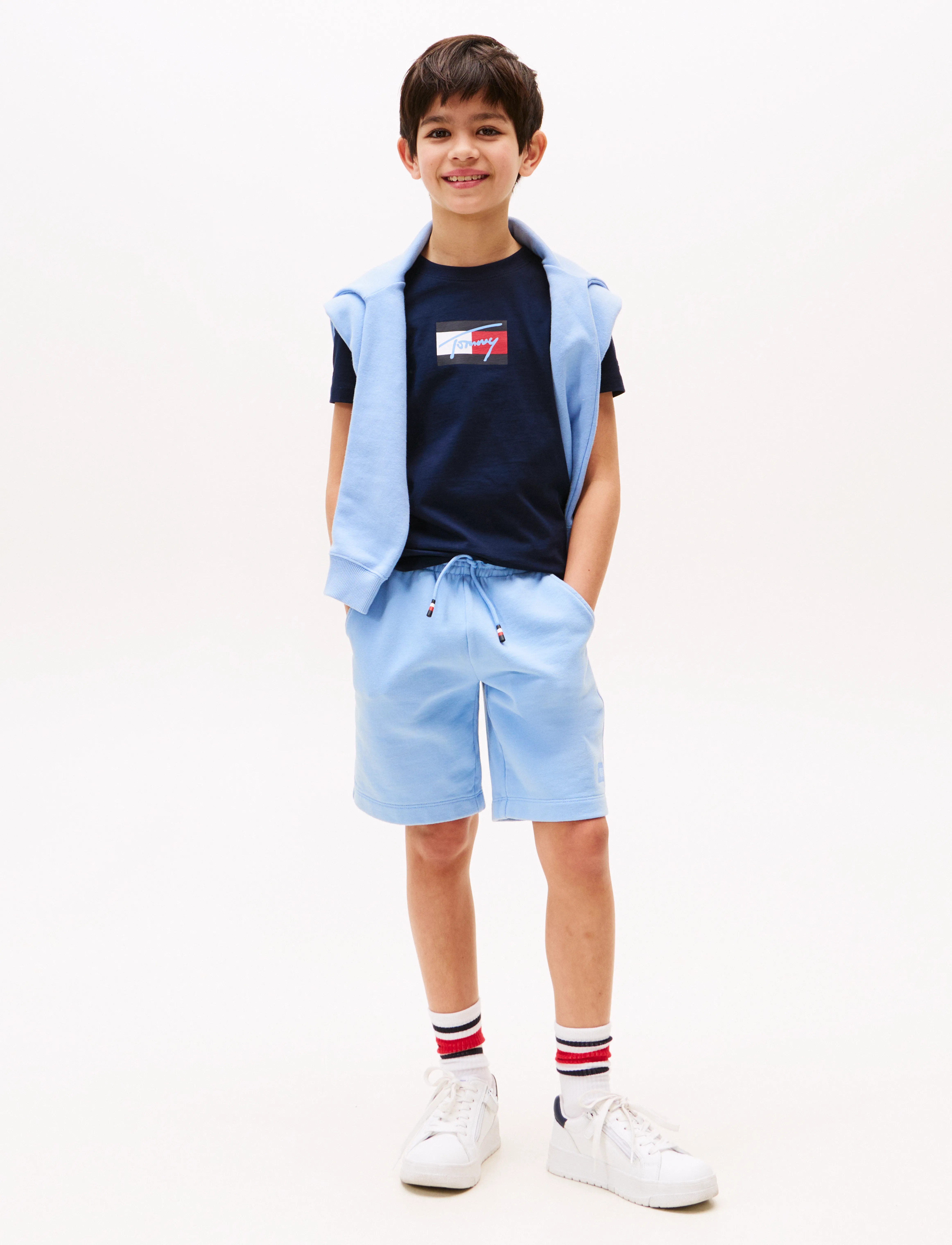 Tommy Hilfiger - TOMMY SCRIPT FLAG PRINT TEE SS - dark night navy - 2
