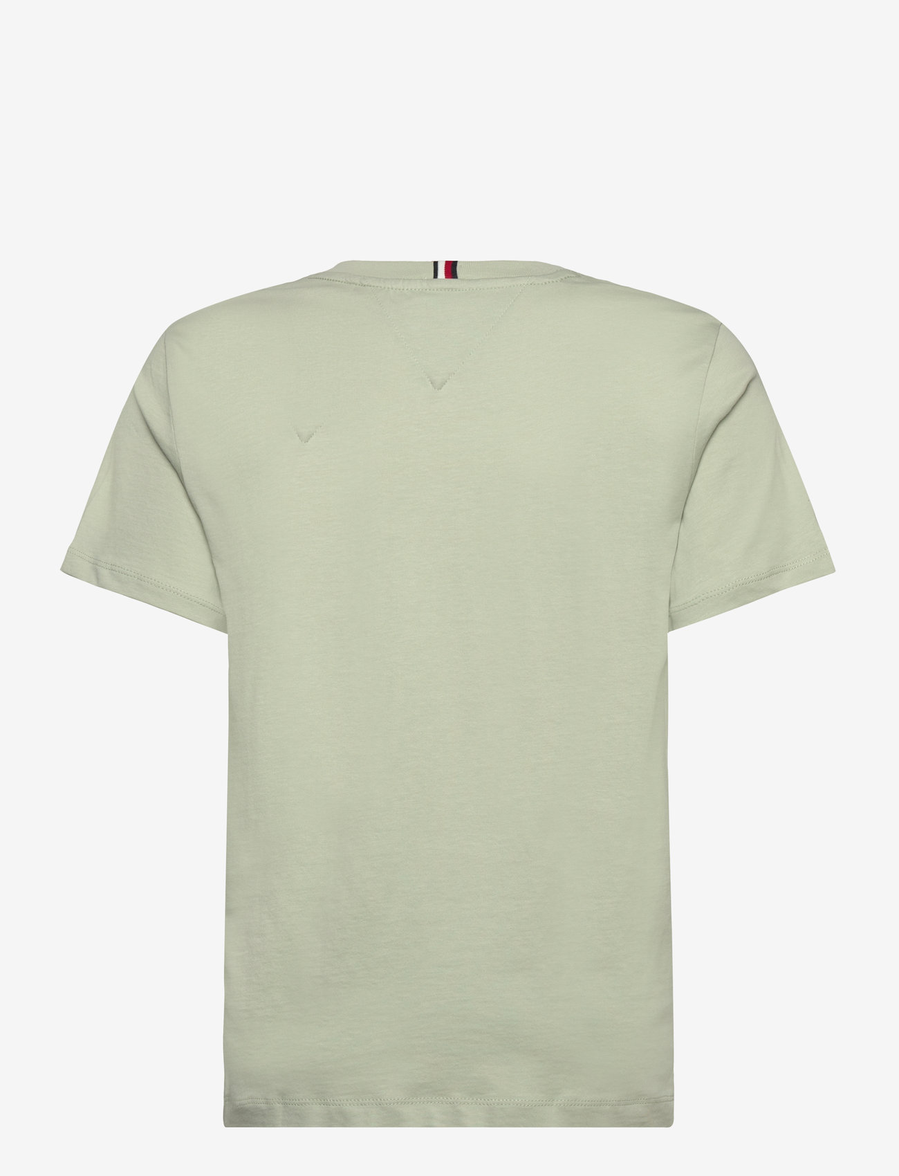Tommy Hilfiger - TOMMY SCRIPT FLAG PRINT TEE SS - höstkläder - misty sage - 1