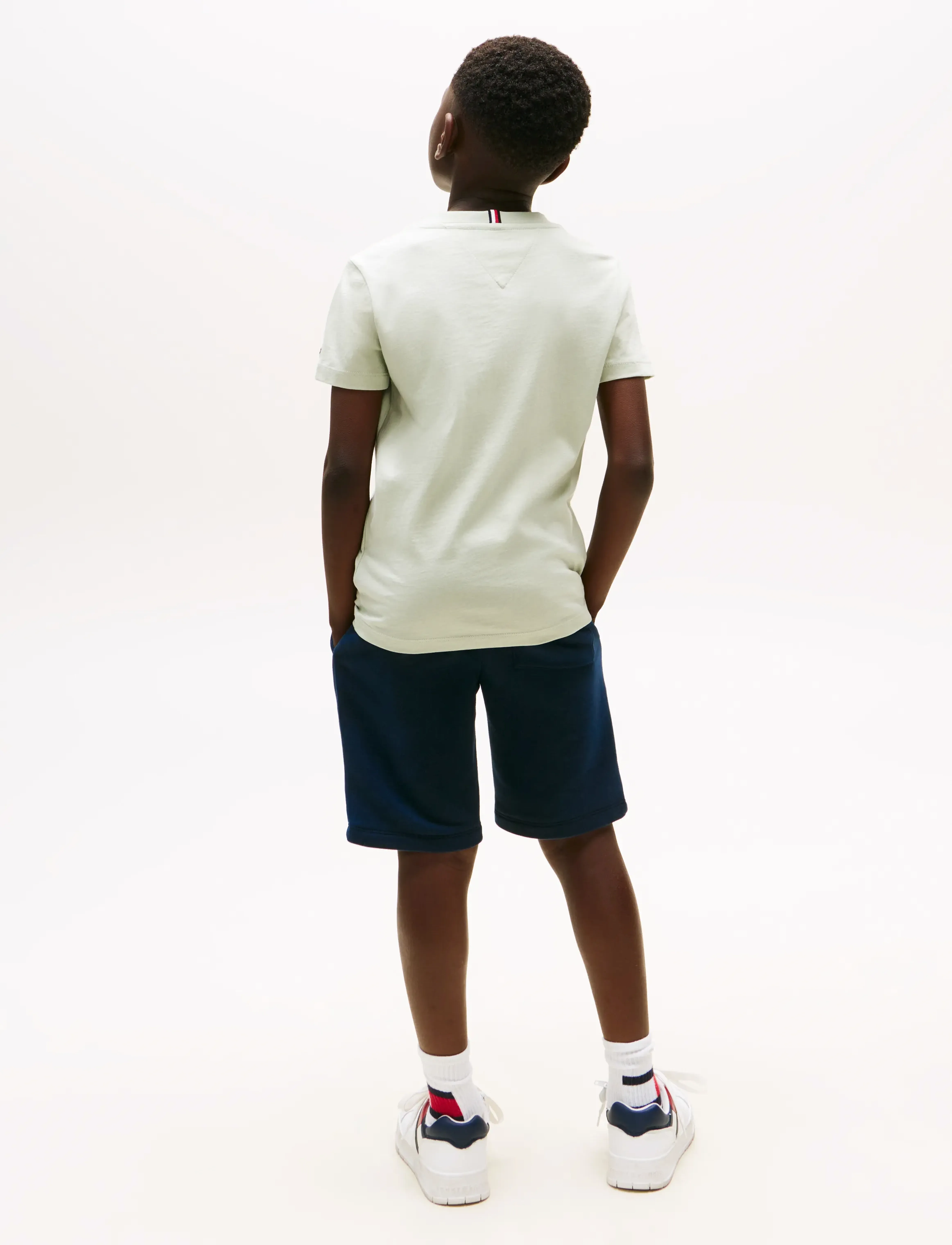 Tommy Hilfiger - TOMMY SCRIPT FLAG PRINT TEE SS - misty sage - 4