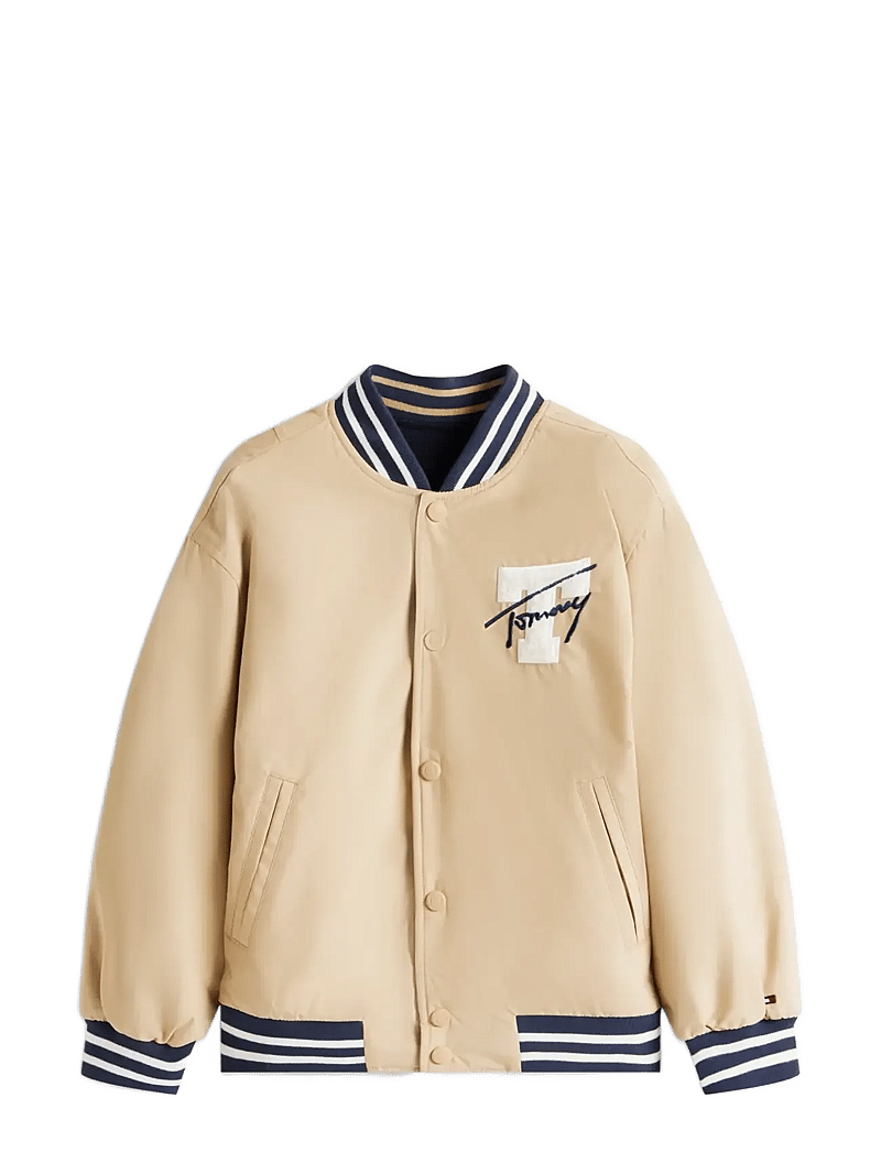 Tommy Hilfiger - REVERSIBLE BOMBER JACKET - bomberjakker - gentle gold dark night navy - 1