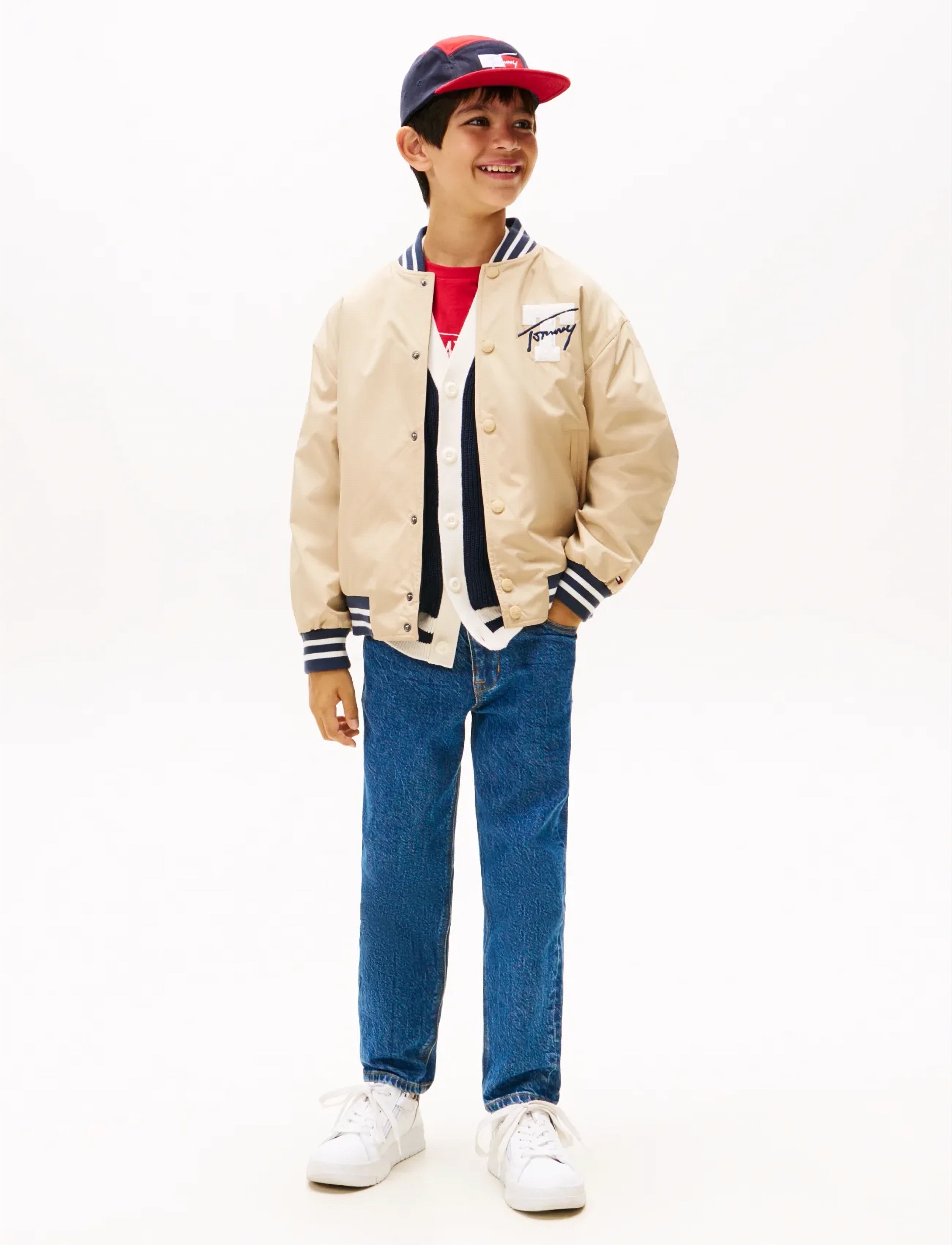 Tommy Hilfiger - REVERSIBLE BOMBER JACKET - bomberjackor - gentle gold dark night navy - 2