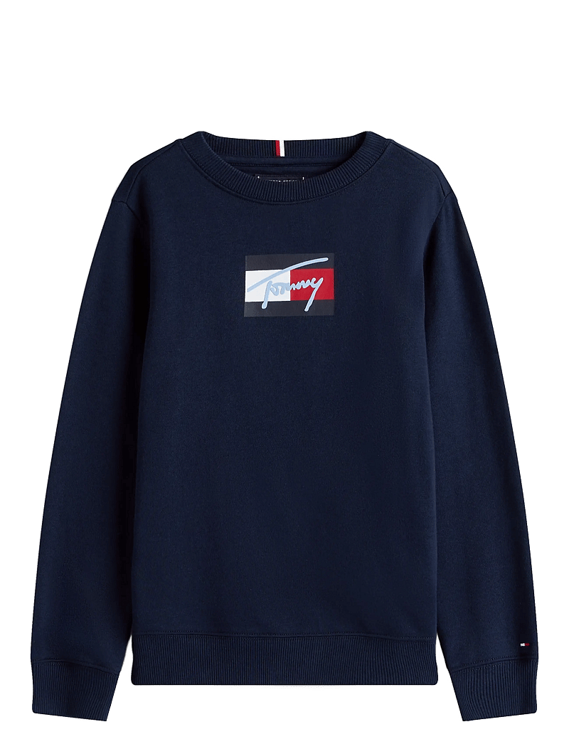 Tommy Hilfiger - TOMMY SCRIPT FLAG SWEATSHIRT - dressipluusid - dark night navy - 1