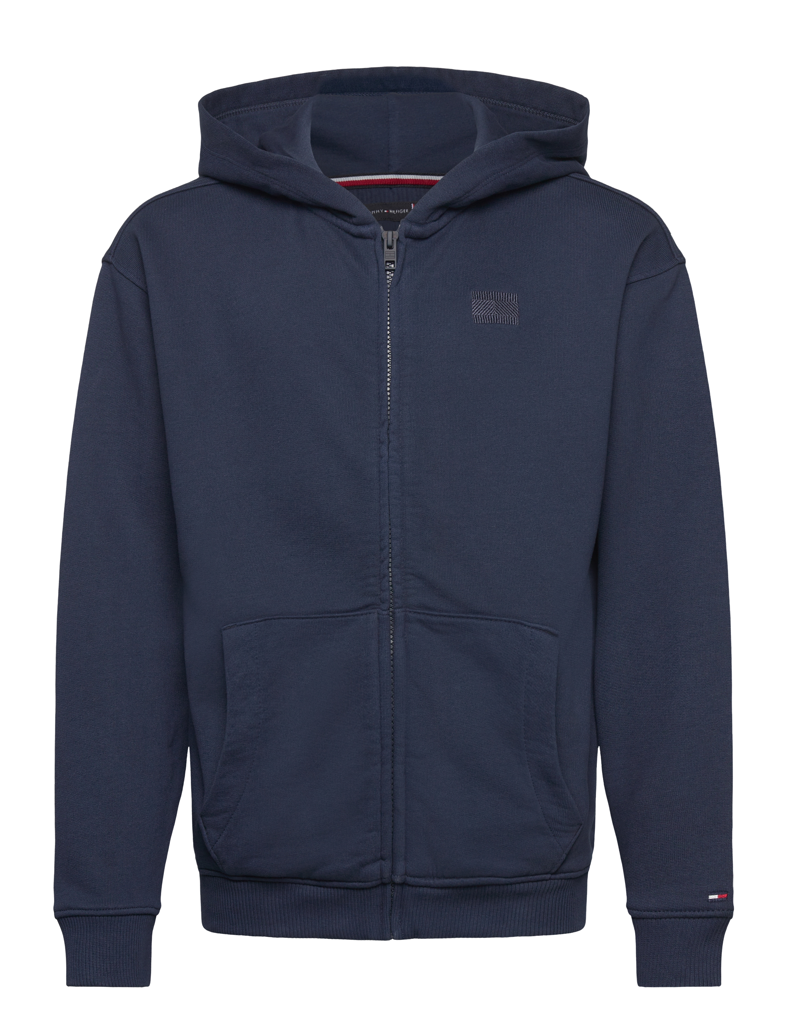 Tommy Hilfiger TONAL FLAG EMB  ZIP HOODIE - Tommy Hilfiger - DARK NIGHT NAVY / navy