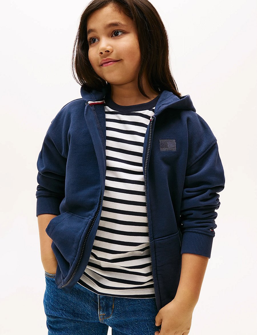 Tommy Hilfiger - TONAL FLAG EMB ZIP HOODIE - kapuzenpullover - dark night navy - 0