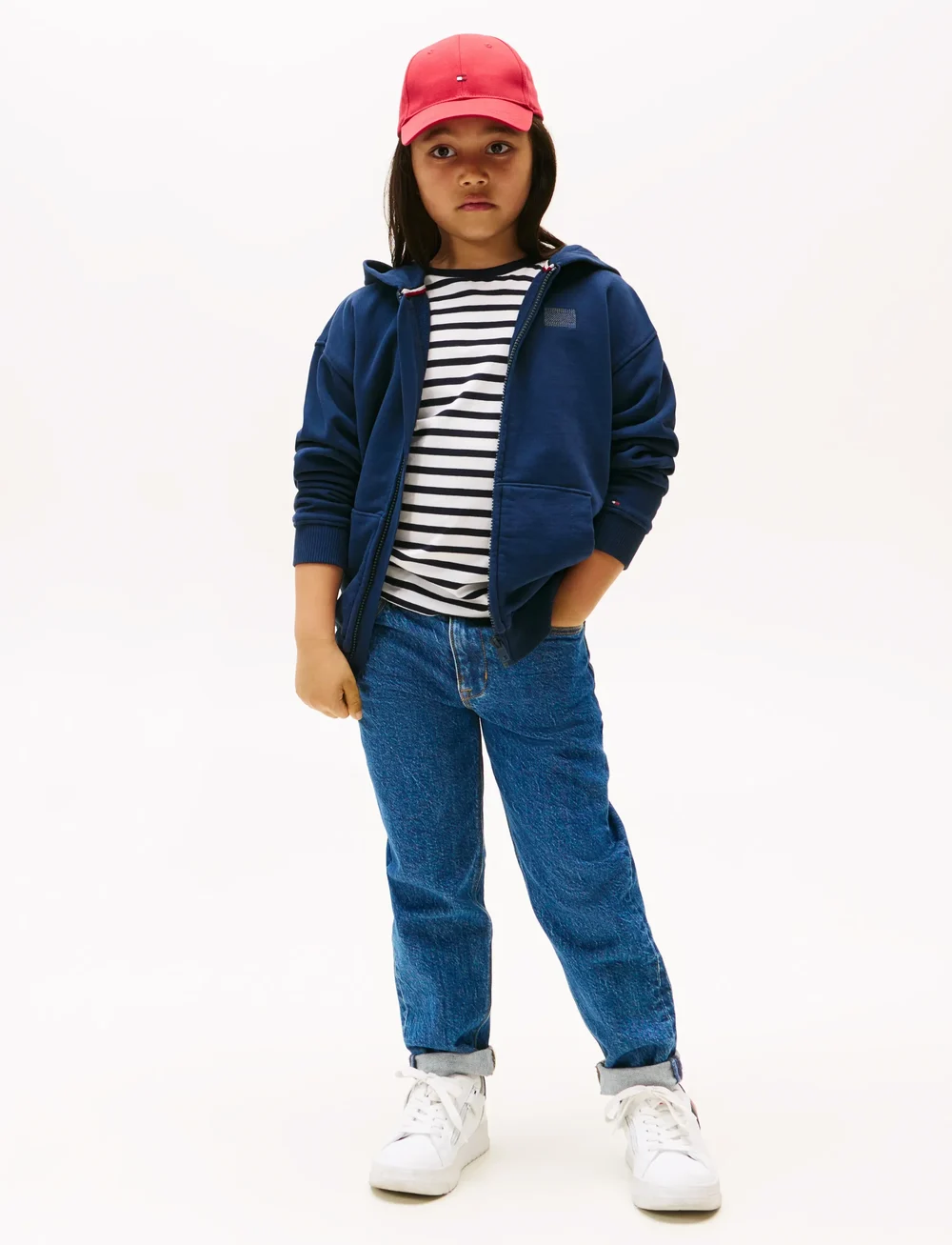 Tommy Hilfiger - TONAL FLAG EMB  ZIP HOODIE - kapuutsiga dressipluusid - dark night navy - 3