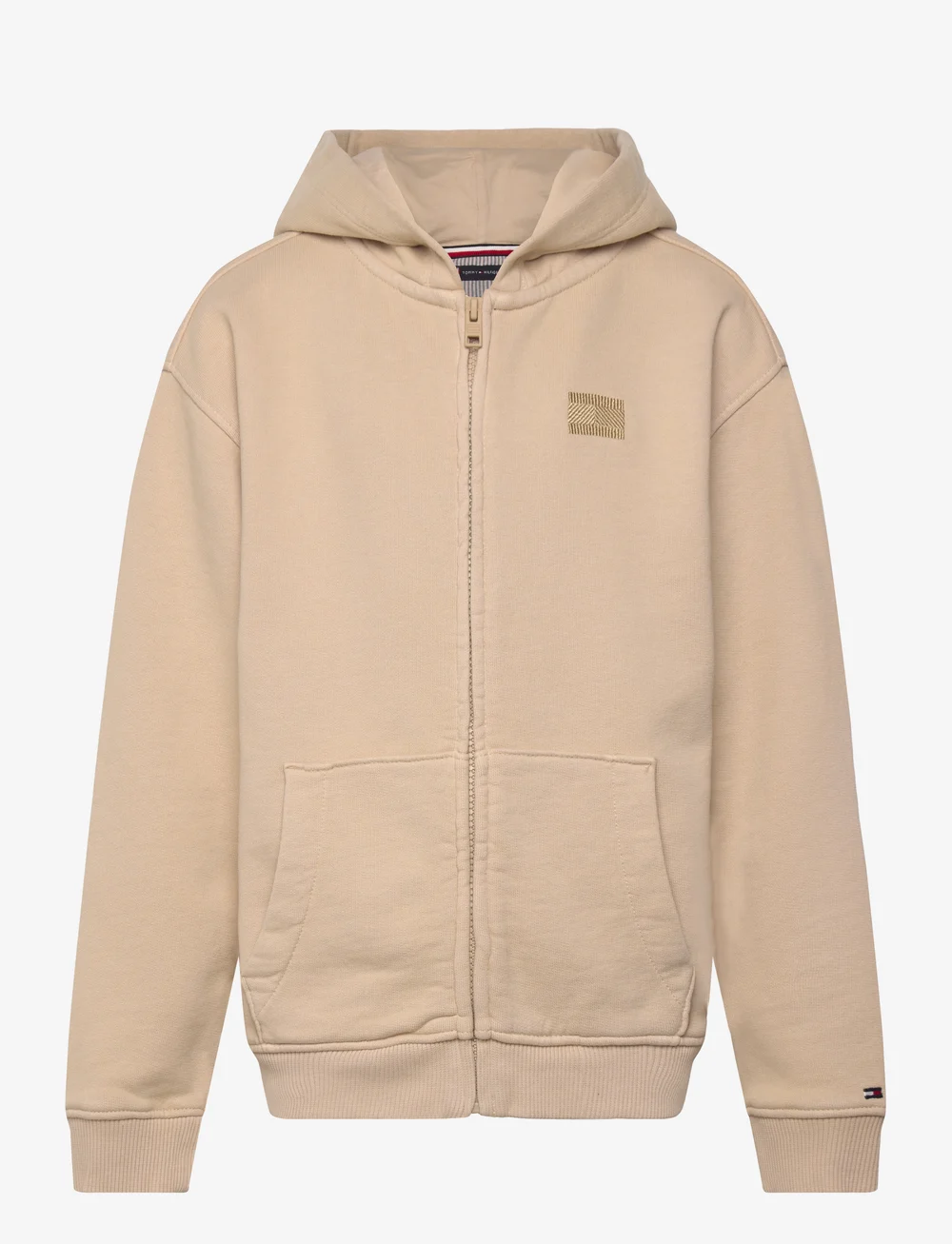 Tommy Hilfiger - TONAL FLAG EMB ZIP HOODIE - huvtröjor - gentle gold - 1
