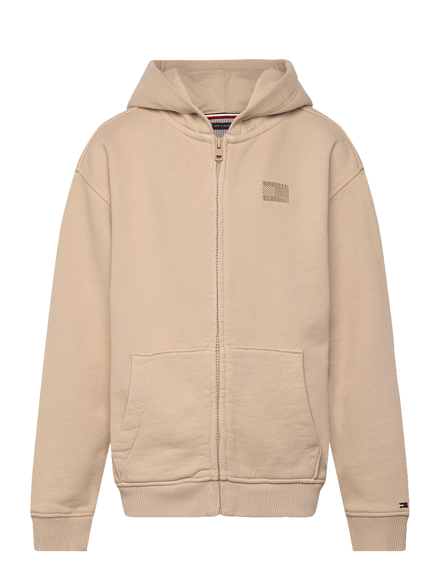 Tommy Hilfiger - TONAL FLAG EMB ZIP HOODIE - kapuzenpullover - gentle gold - 1