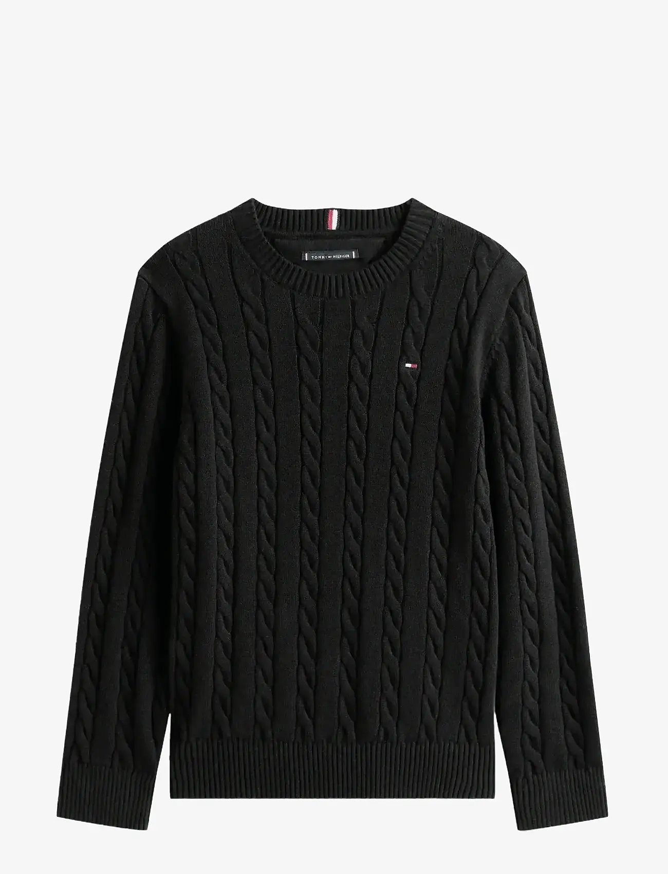 Tommy Hilfiger - COTTON CABLE SWEATER - trøjer - black - 1