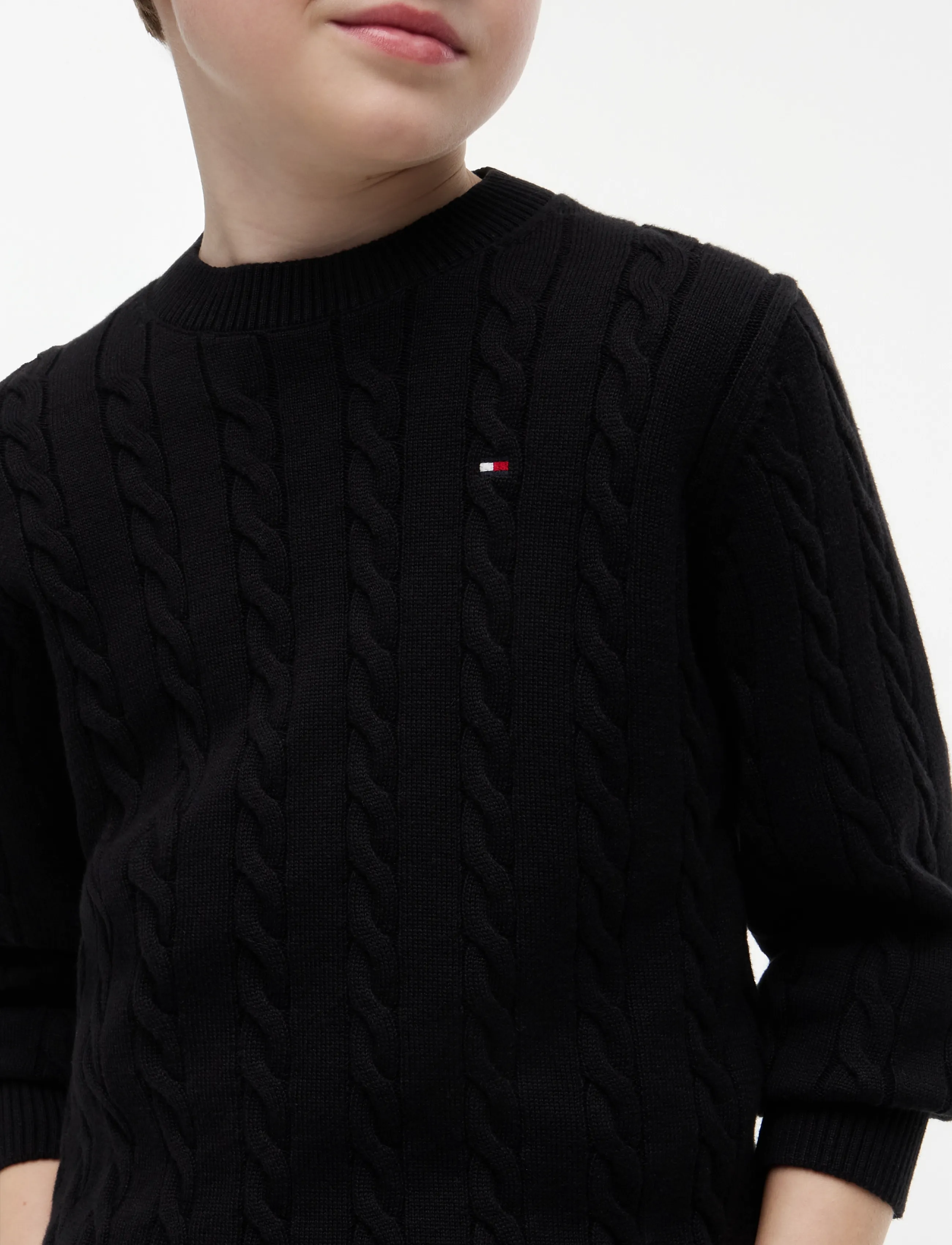 Tommy Hilfiger - COTTON CABLE SWEATER - pullover - black - 3